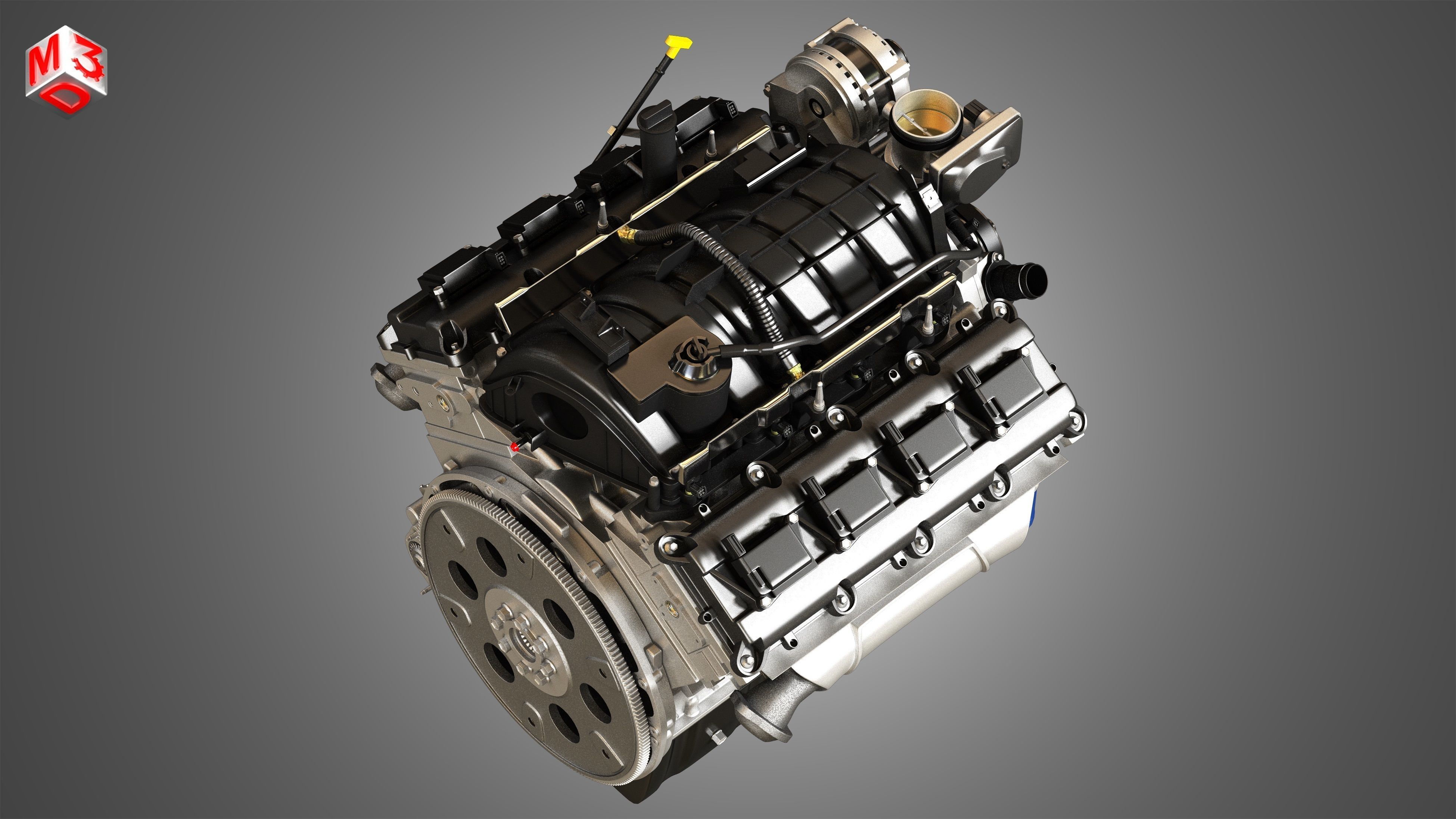 1500 Ram Engine - V8 Pickup Truck Engine  3D model_12