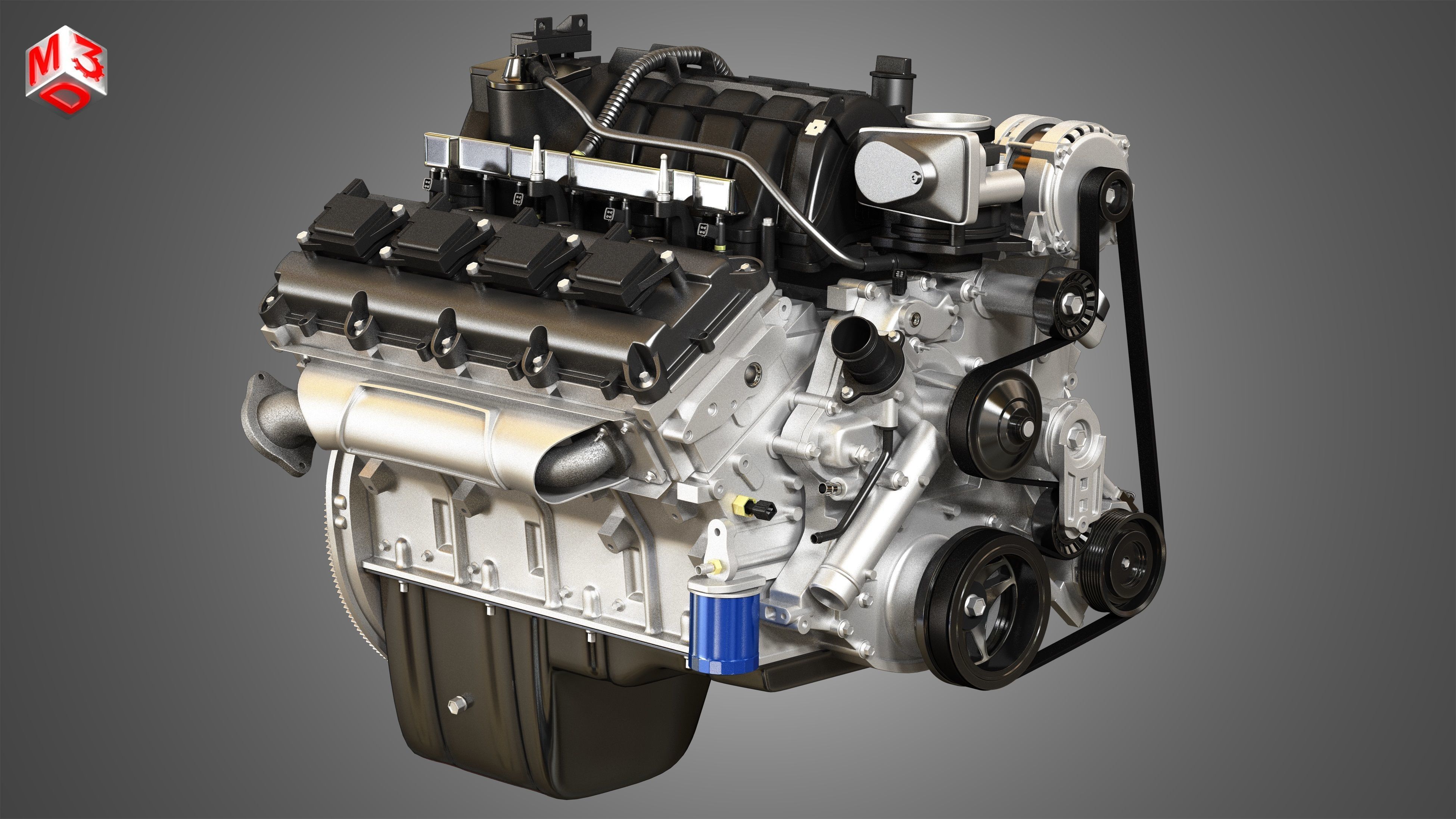 1500 Ram Engine - V8 Pickup Truck Engine  3D model_3
