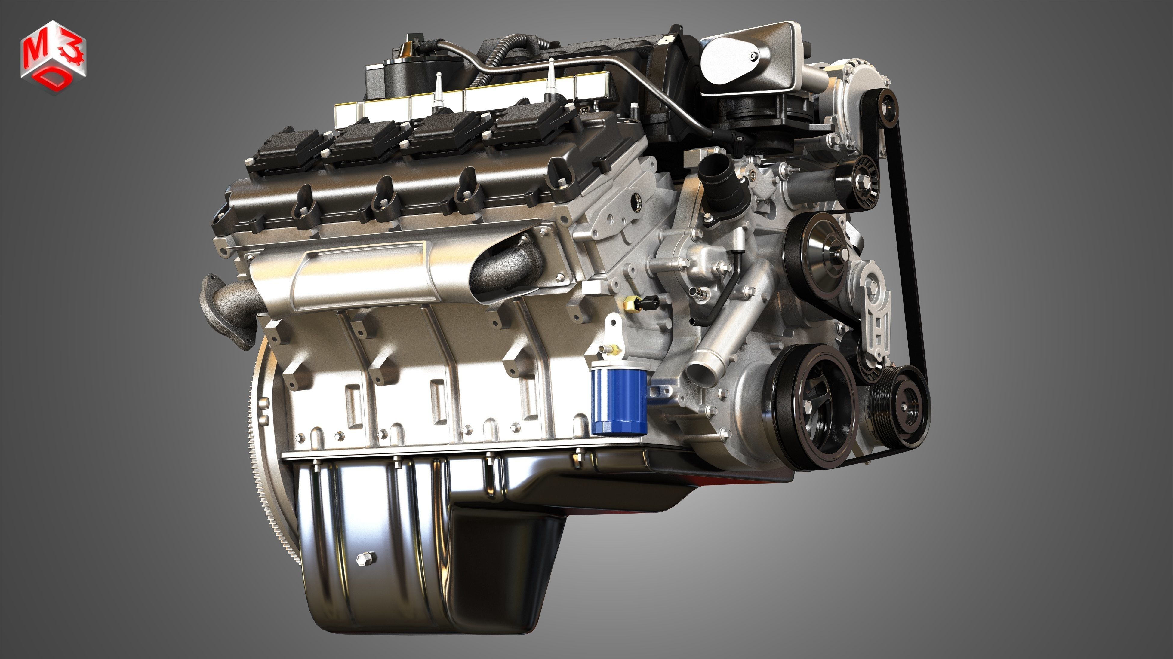 1500 Ram Engine - V8 Pickup Truck Engine  3D model_9