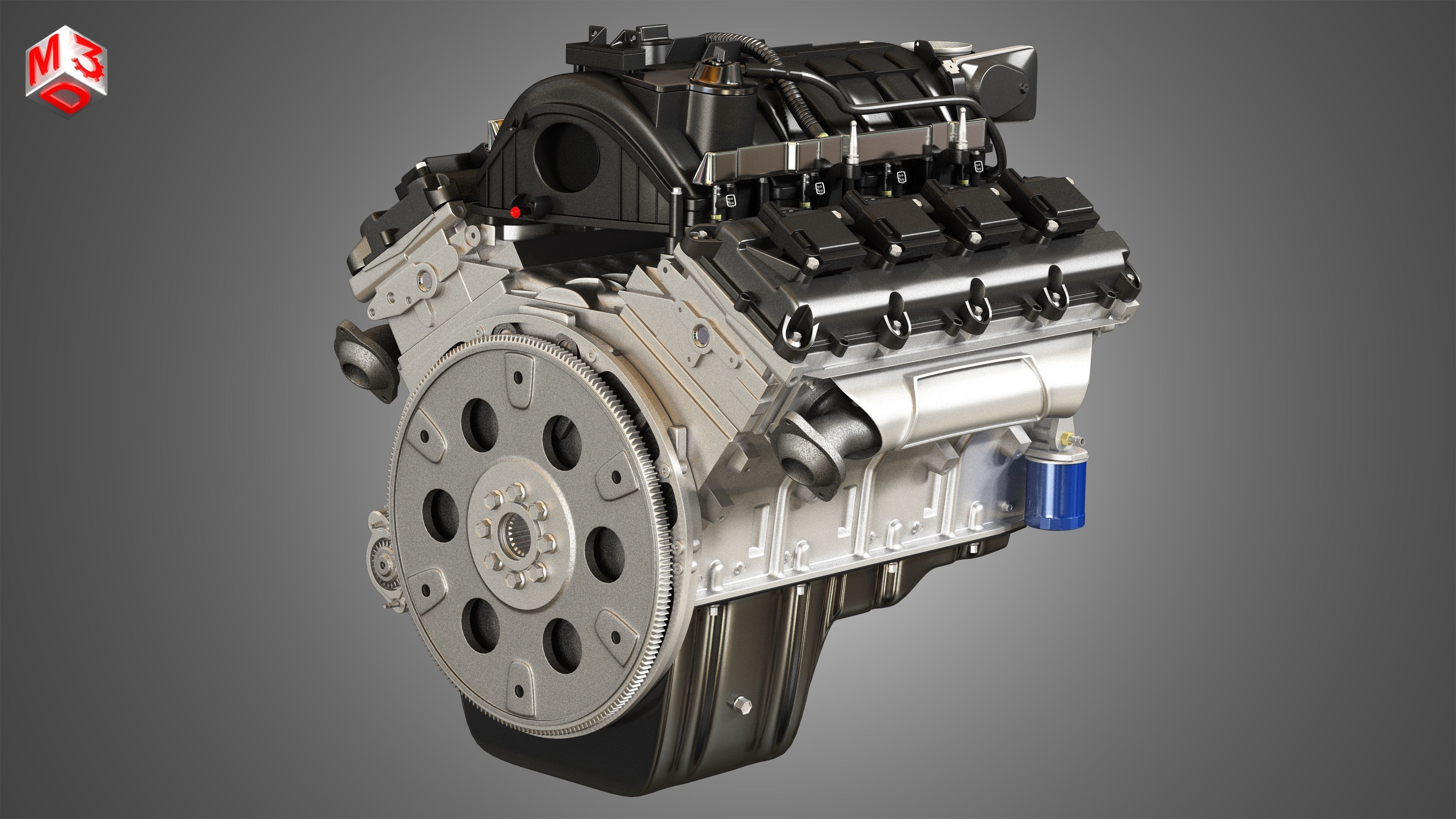 1500 Ram Engine - V8 Pickup Truck Engine  3D model_2