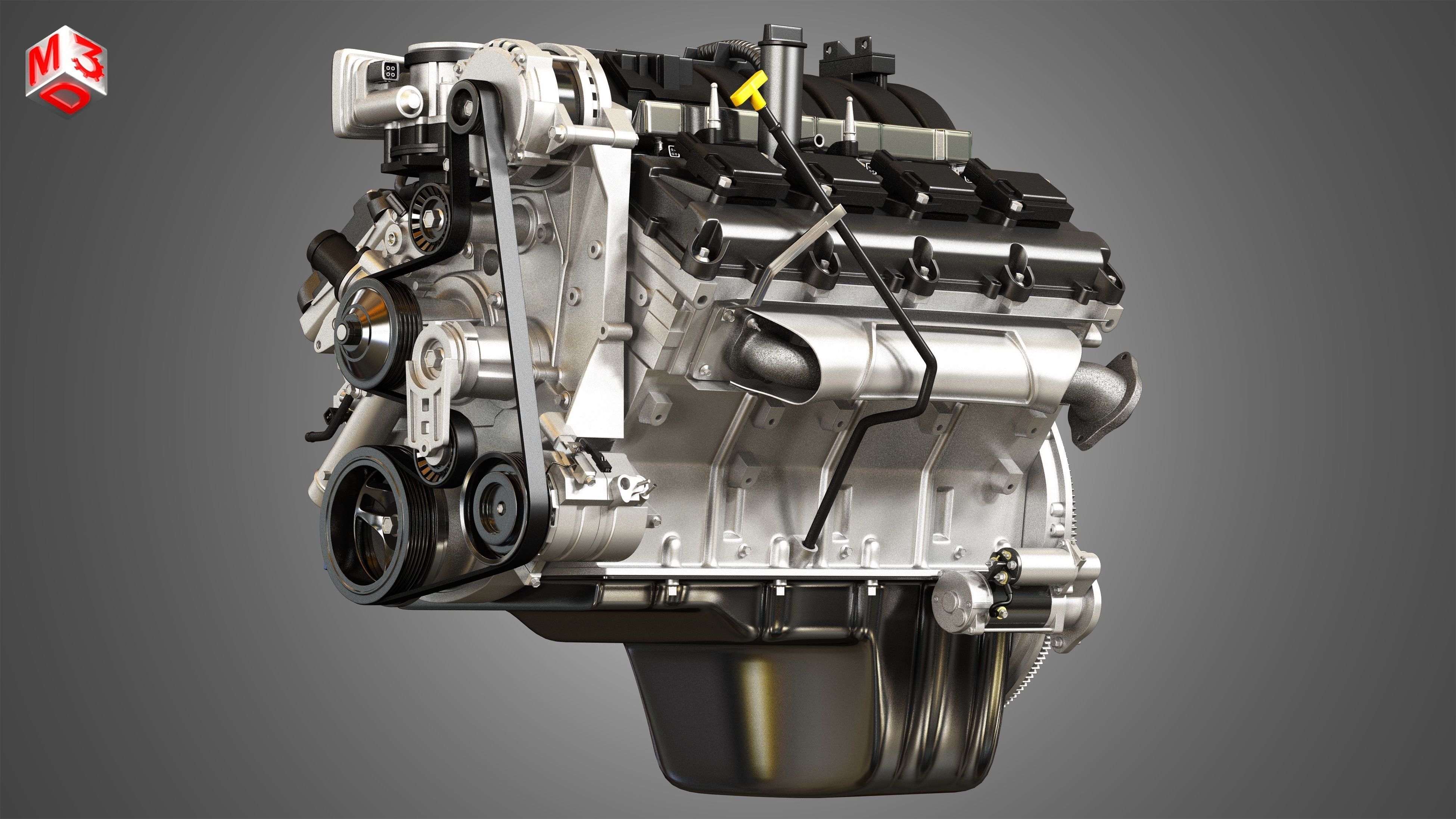 1500 Ram Engine - V8 Pickup Truck Engine  3D model_7