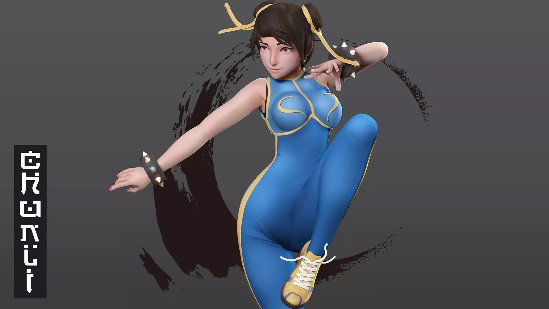 Chun-Li - fanart 3D print model_0