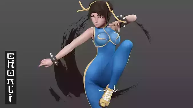 Chun-Li - fanart 3D print model