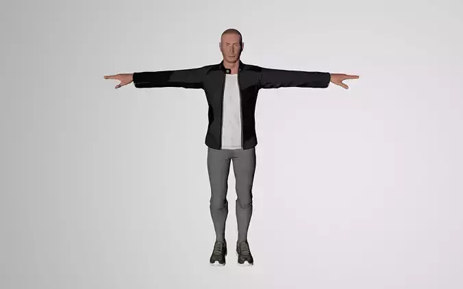 Rigged Male Model Justin