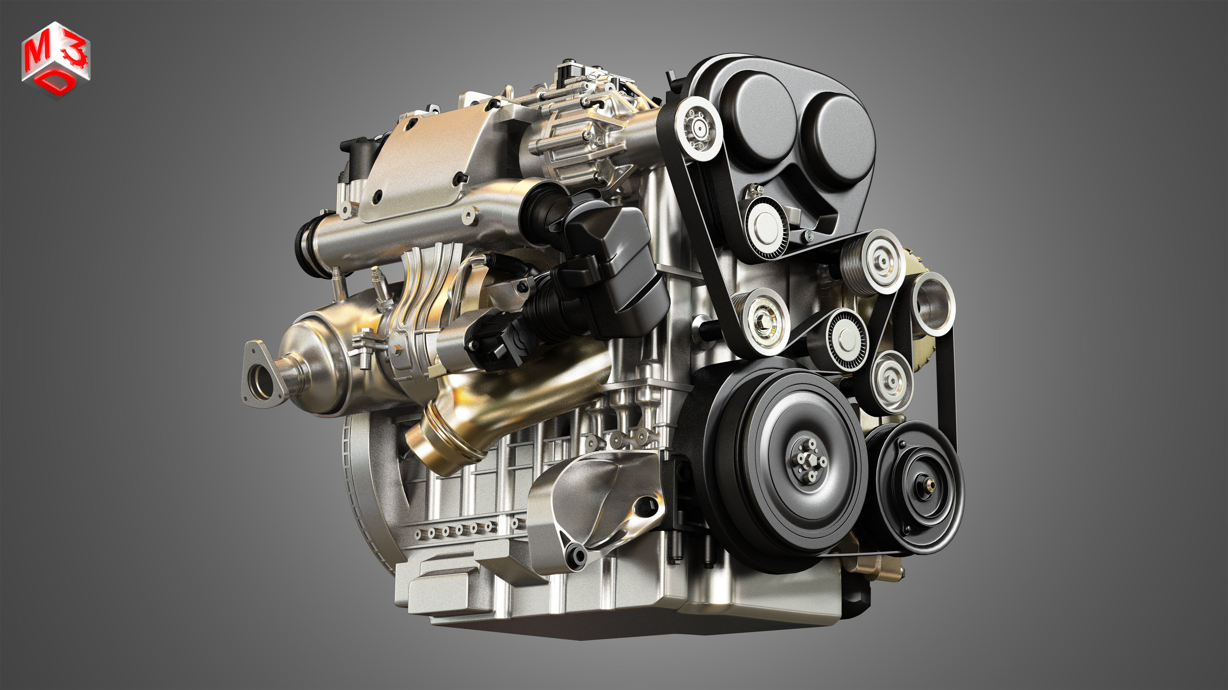S60 T6 Drive  - E 4 Cylinder Turbocharged Petrol Engine 3D model_8