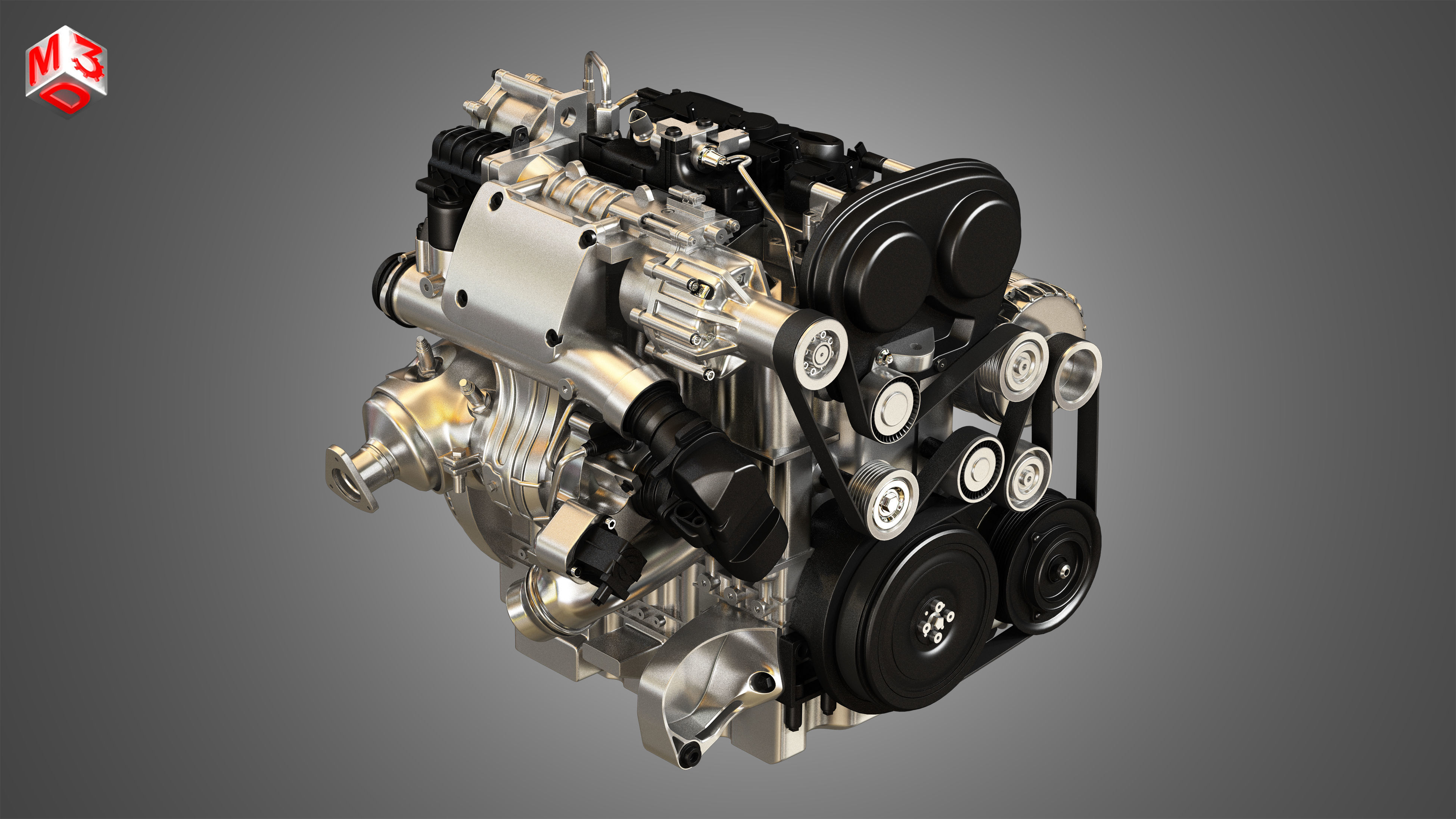 S60 T6 Drive  - E 4 Cylinder Turbocharged Petrol Engine 3D model_12