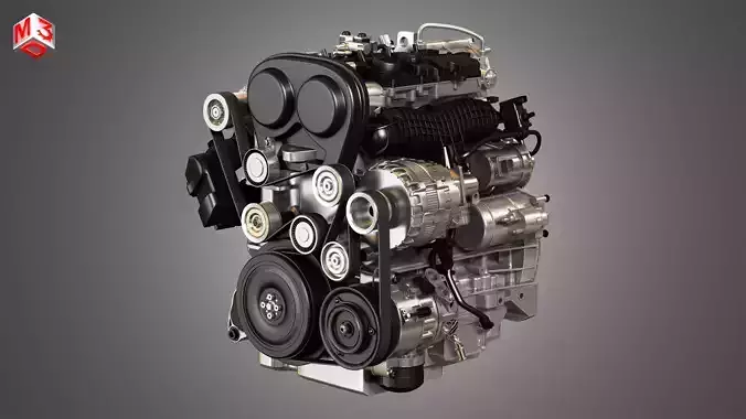 S60 T6 Drive  - E 4 Cylinder Turbocharged Petrol Engine 3D model