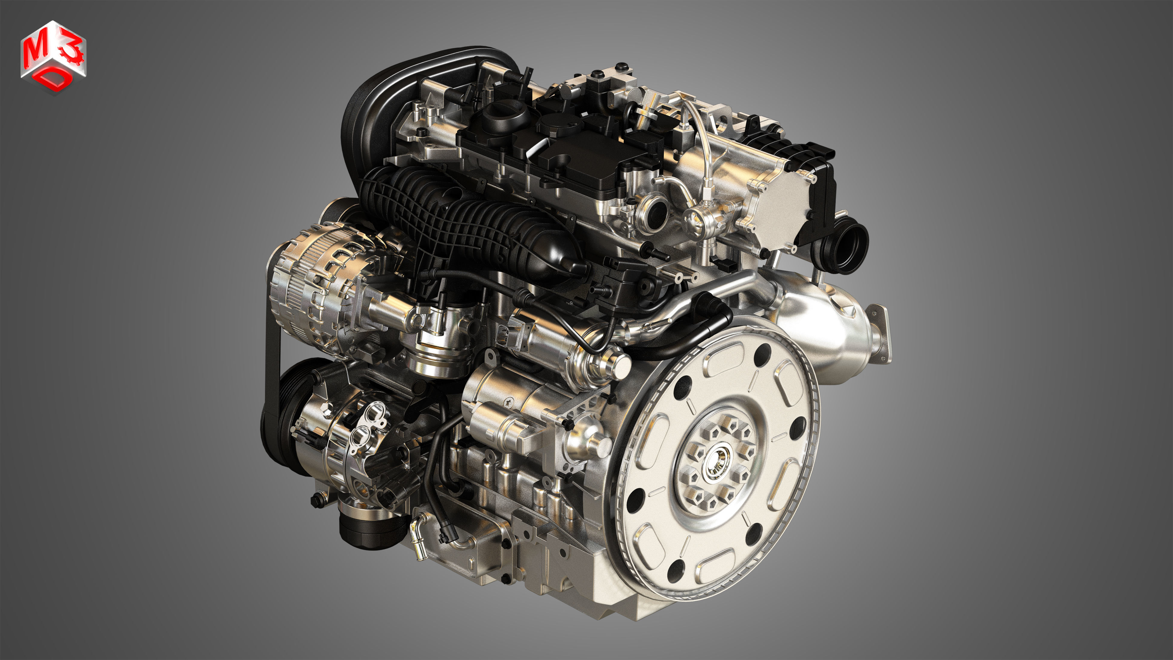 S60 T6 Drive  - E 4 Cylinder Turbocharged Petrol Engine 3D model_13