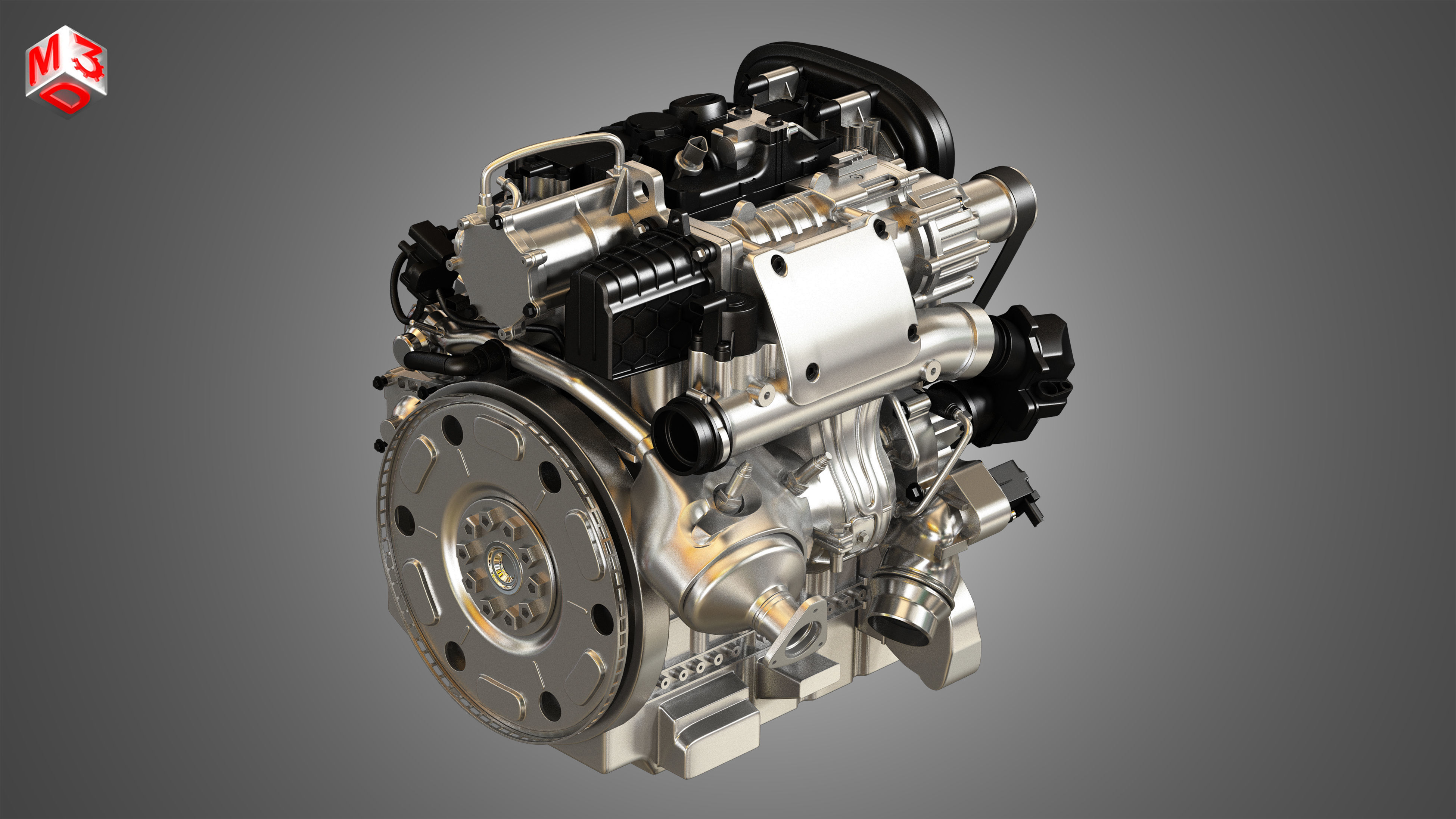 S60 T6 Drive  - E 4 Cylinder Turbocharged Petrol Engine 3D model_11