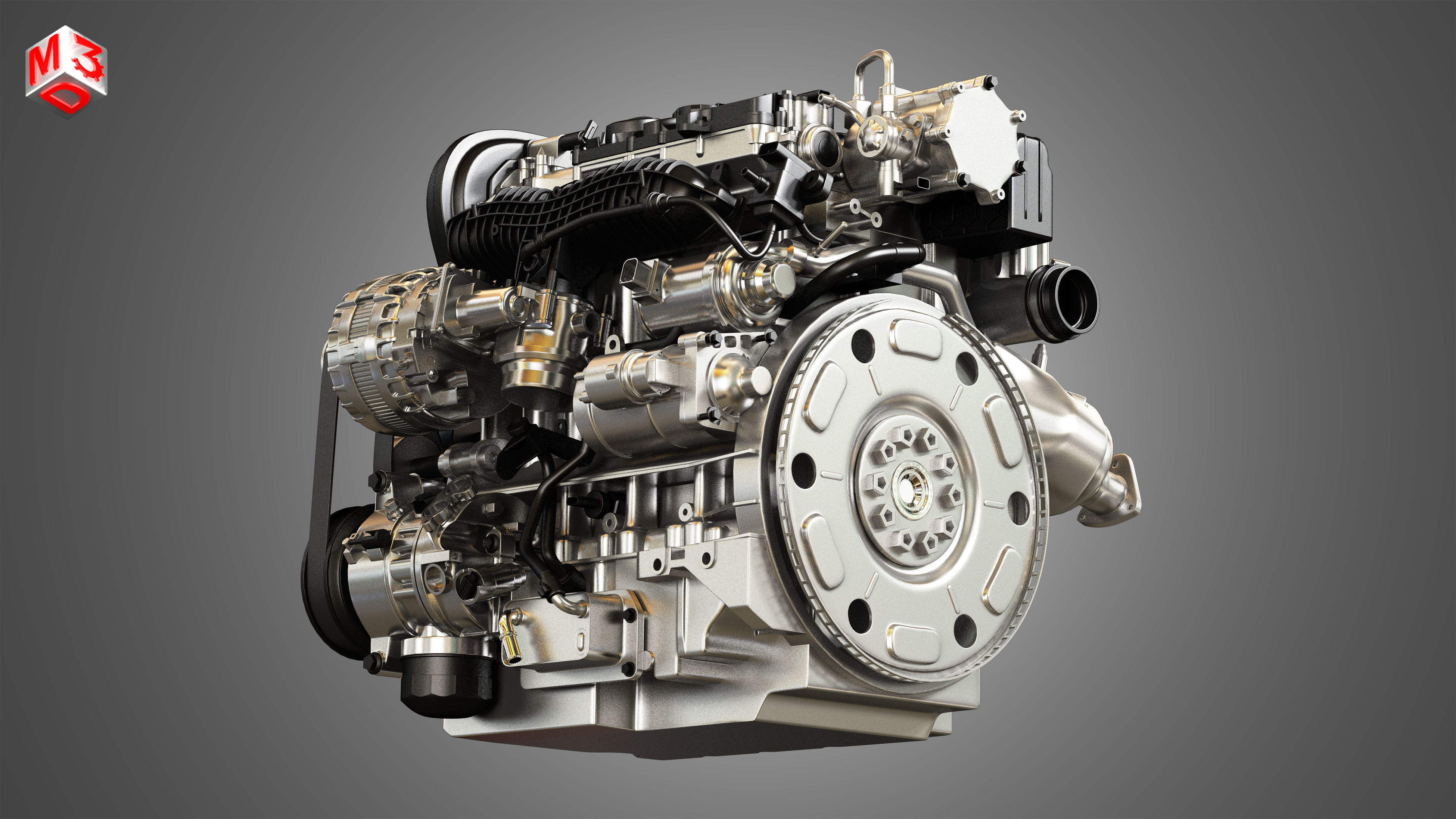 S60 T6 Drive  - E 4 Cylinder Turbocharged Petrol Engine 3D model_9