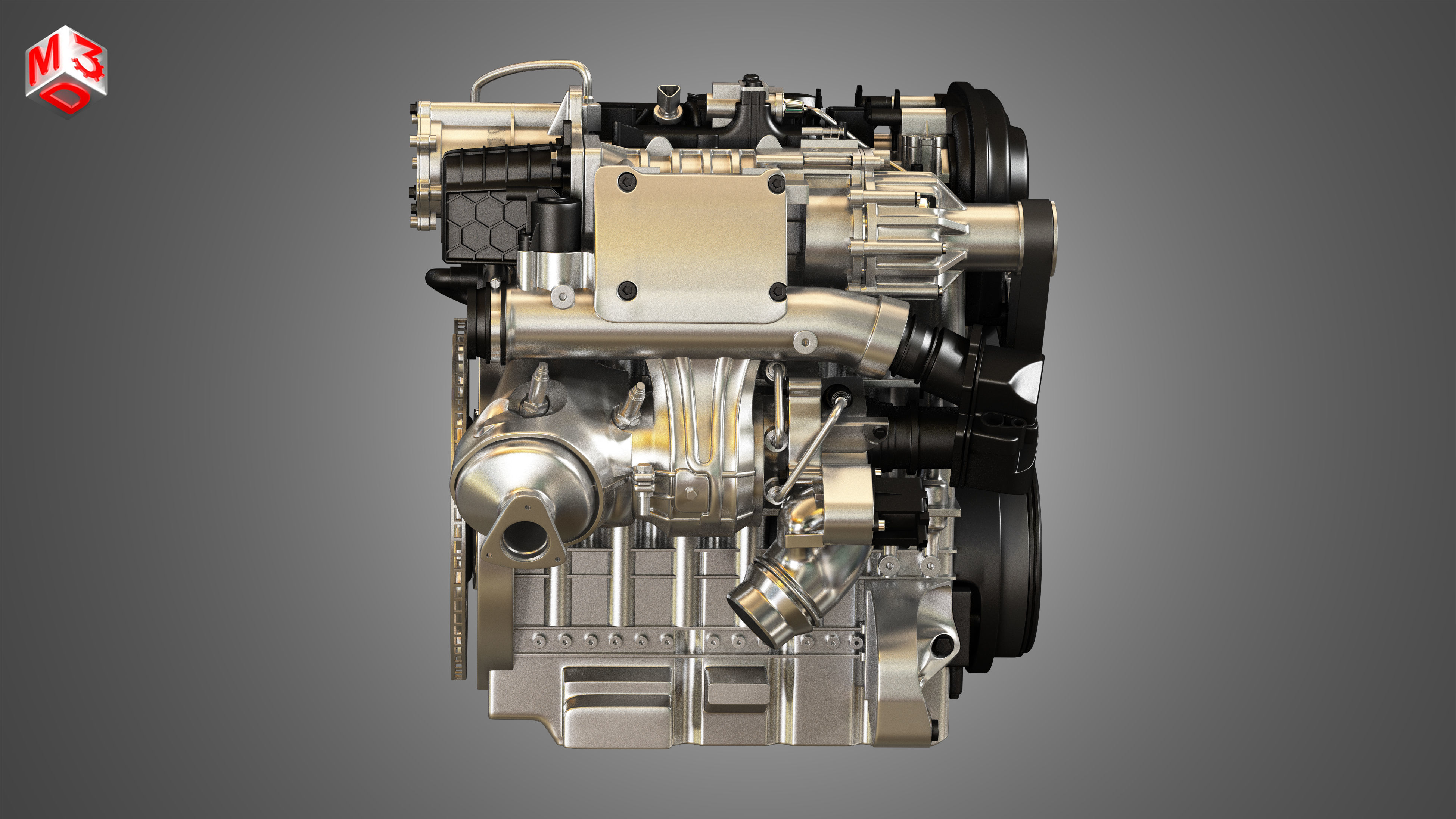 S60 T6 Drive  - E 4 Cylinder Turbocharged Petrol Engine 3D model_5