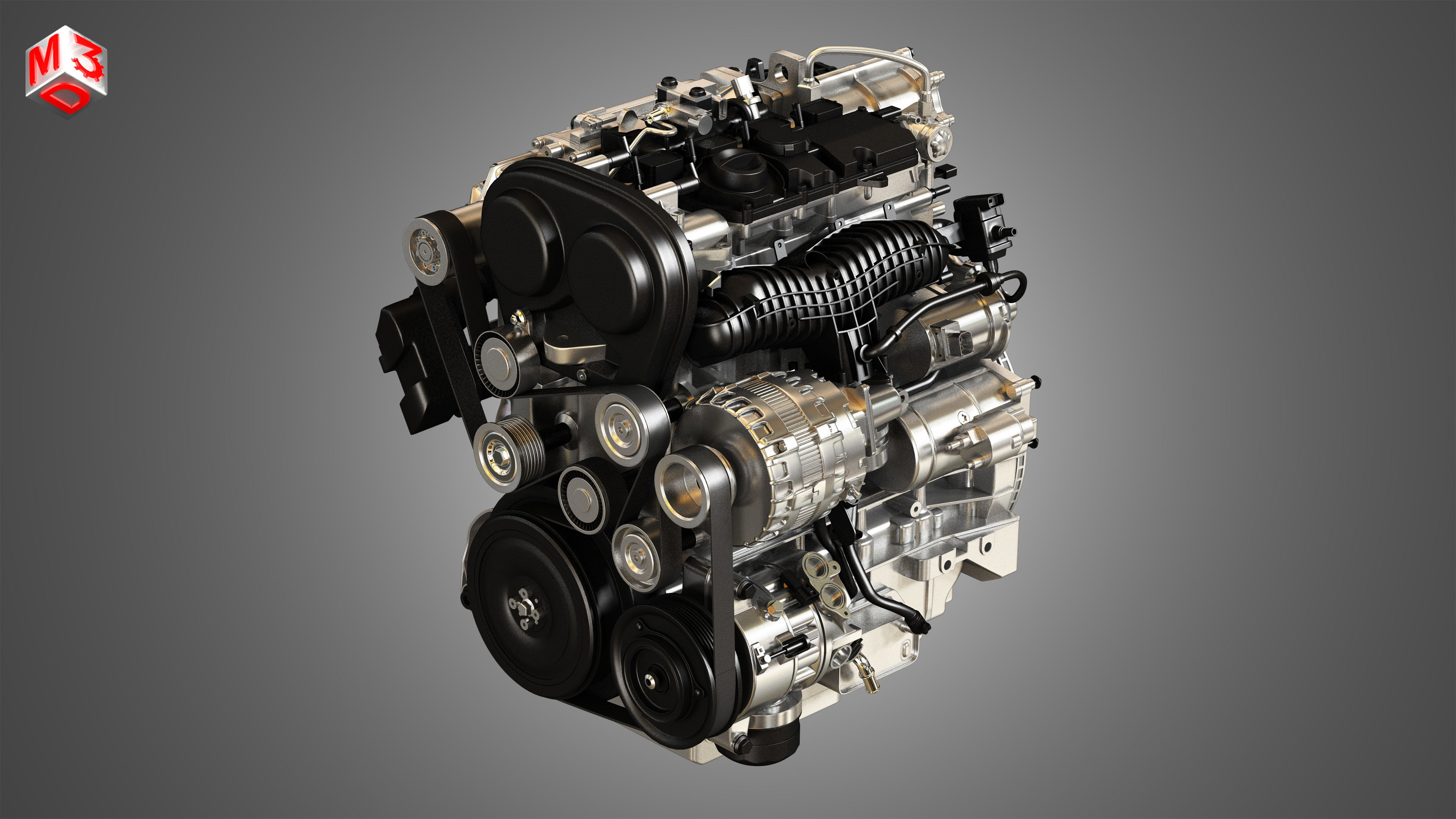 S60 T6 Drive  - E 4 Cylinder Turbocharged Petrol Engine 3D model_10