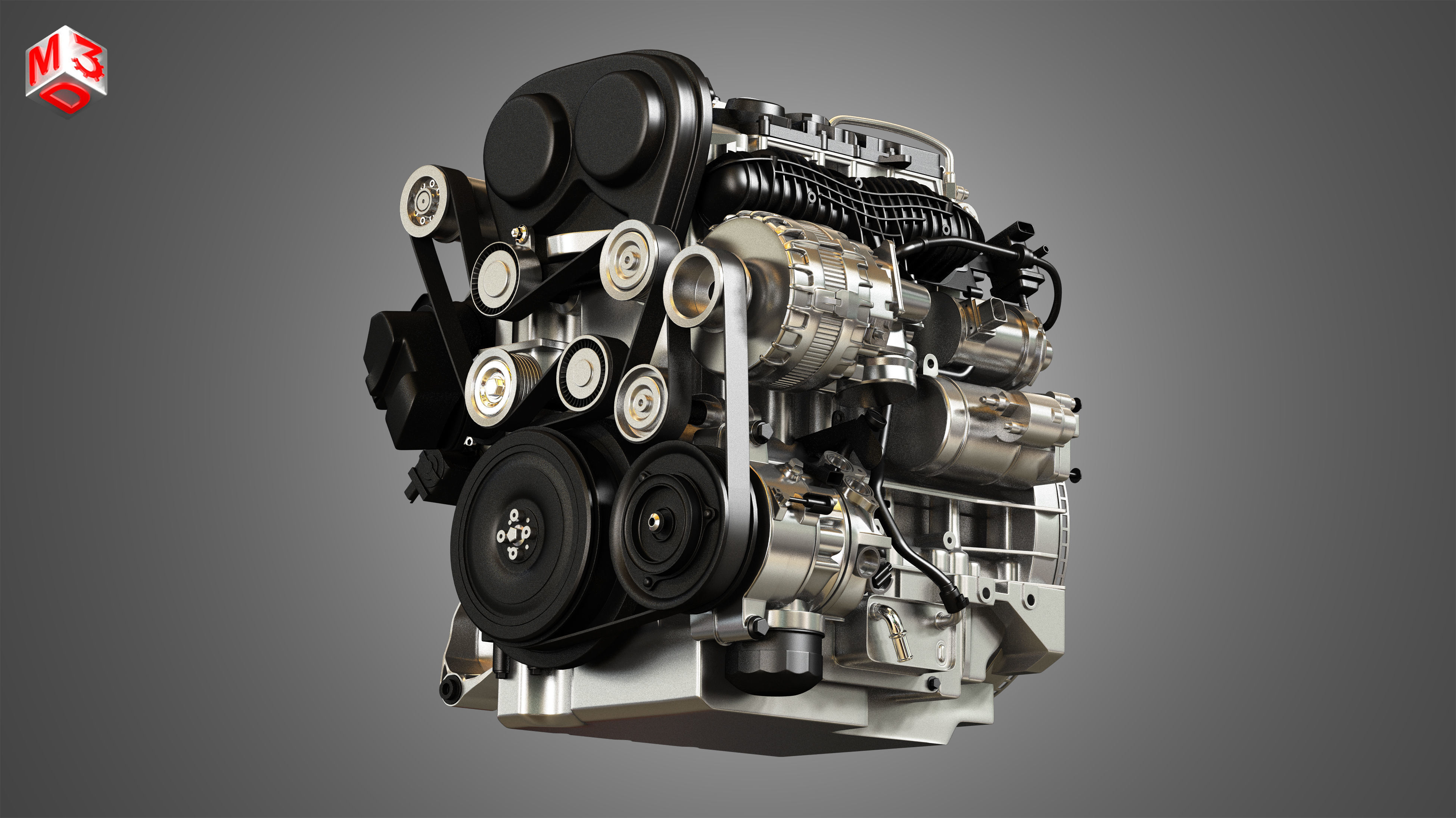S60 T6 Drive  - E 4 Cylinder Turbocharged Petrol Engine 3D model_6