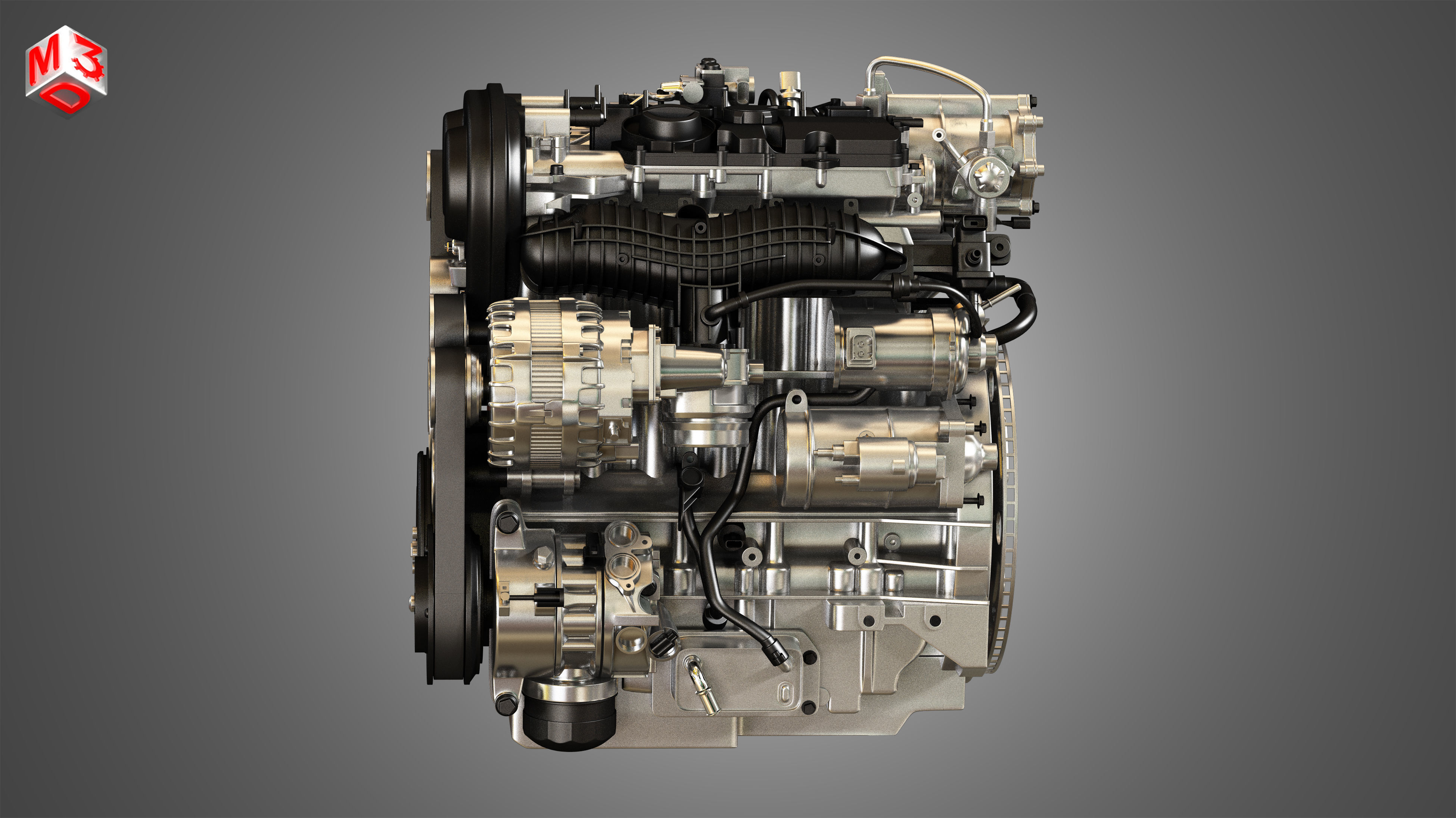 S60 T6 Drive  - E 4 Cylinder Turbocharged Petrol Engine 3D model_4