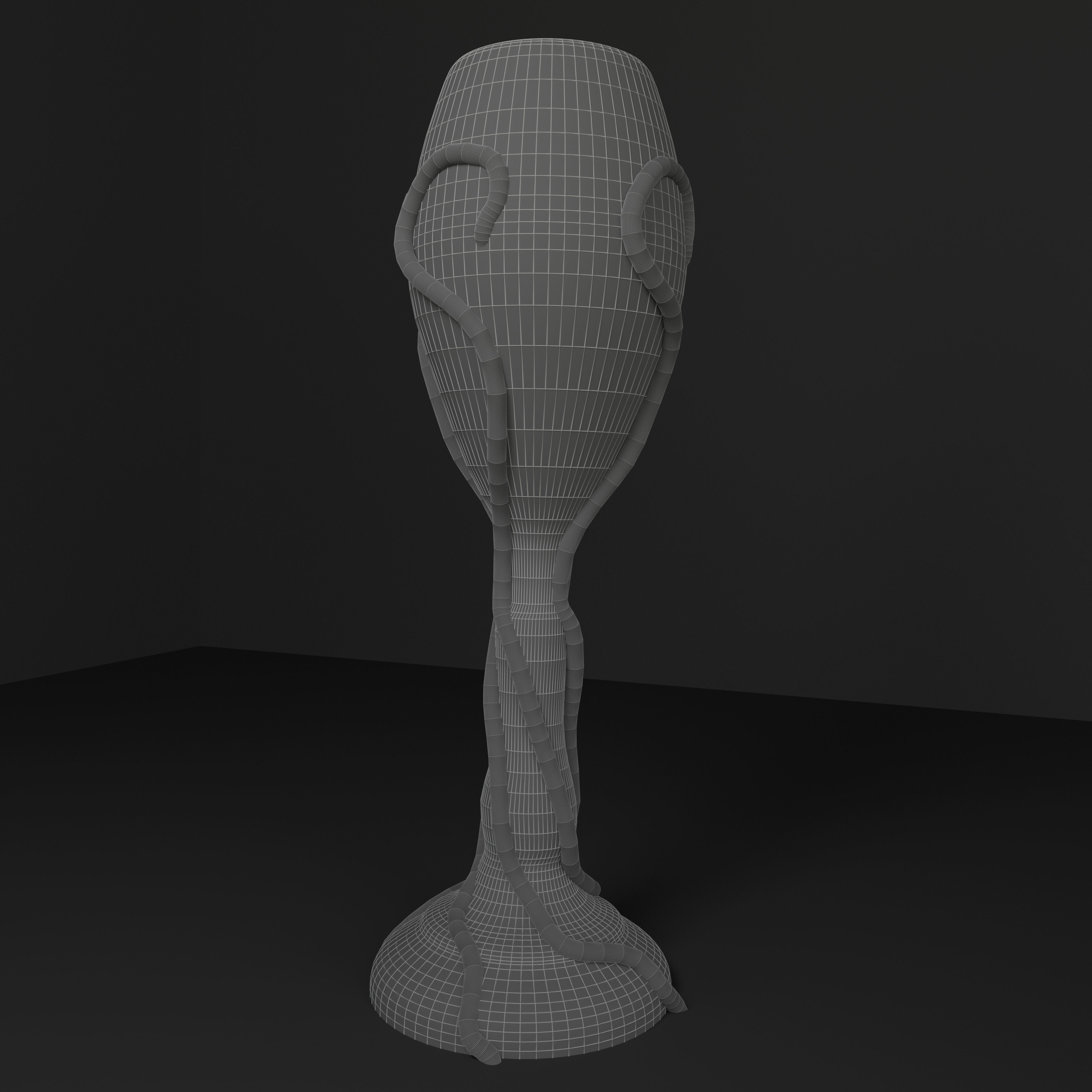 Cup with wood brenches  3D model_5