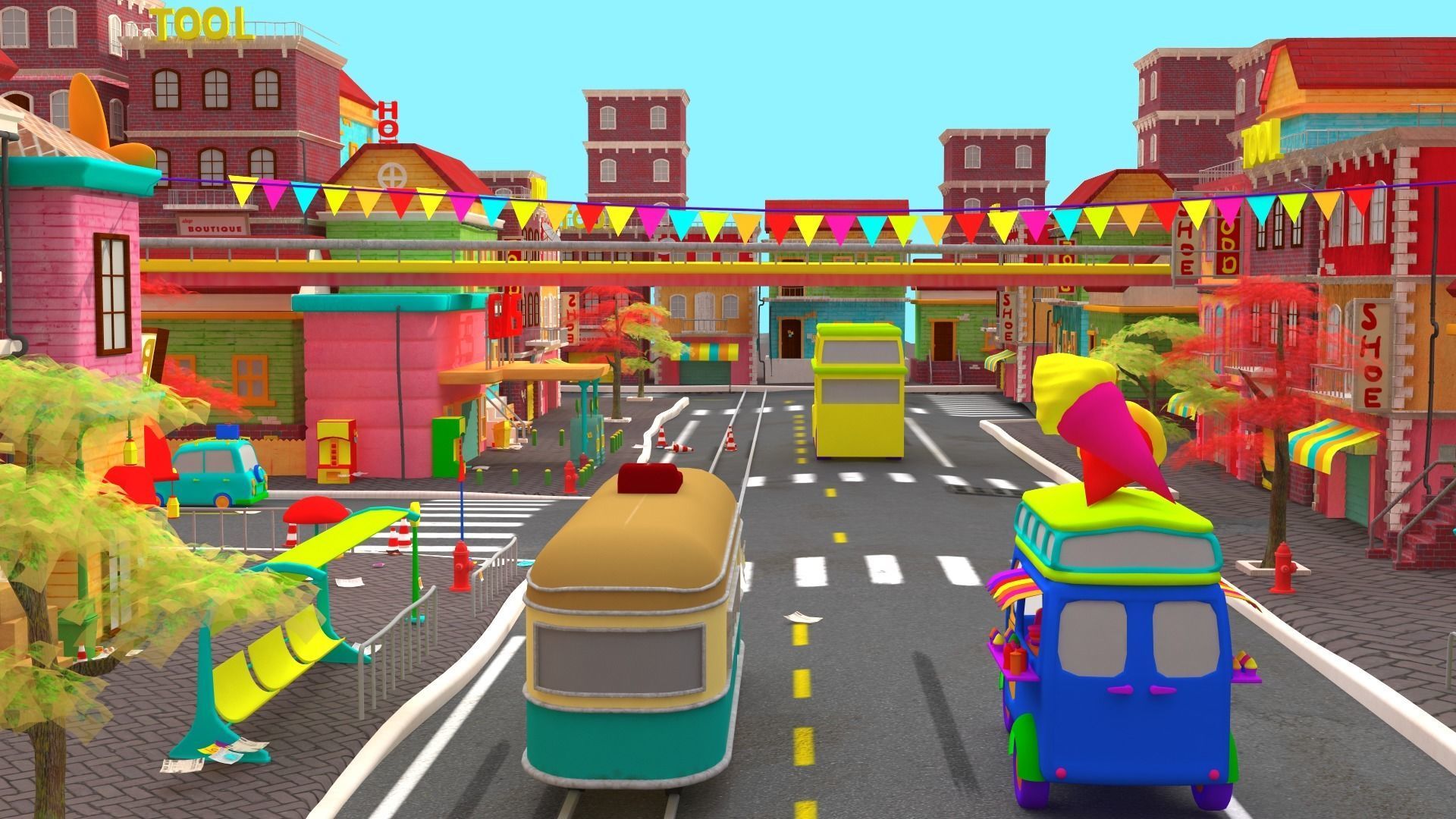 Asset - UE4 - Cartoons - Background - Hight Poly Low-poly 3D model_12