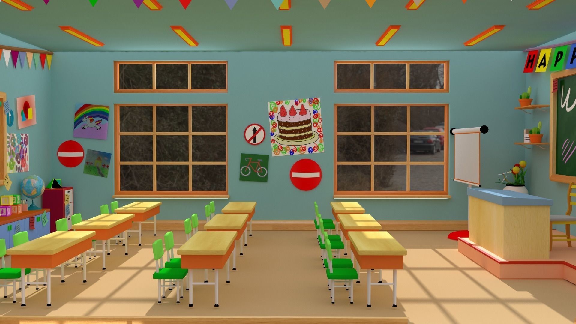 Asset - UE4 - Cartoons - Background - Hight Poly Low-poly 3D model_18