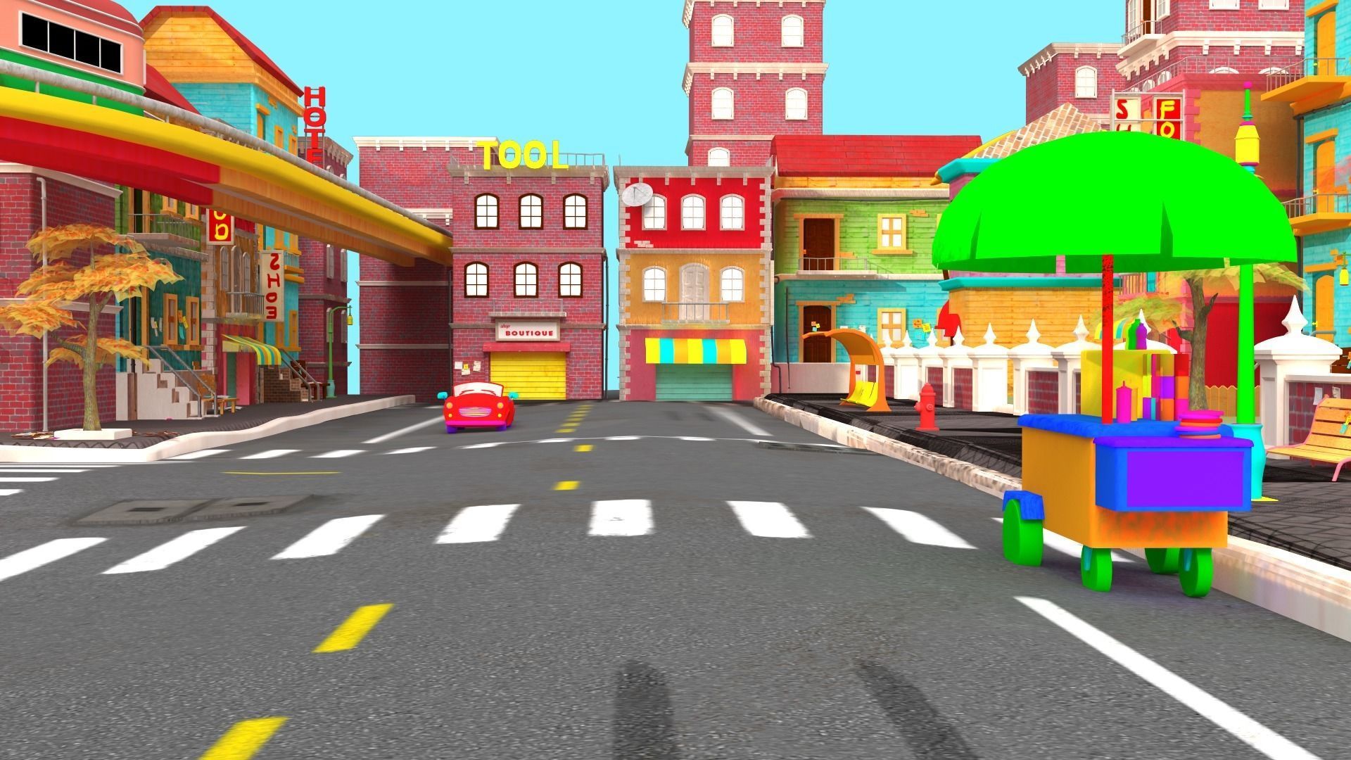 Asset - UE4 - Cartoons - Background - Hight Poly Low-poly 3D model_14