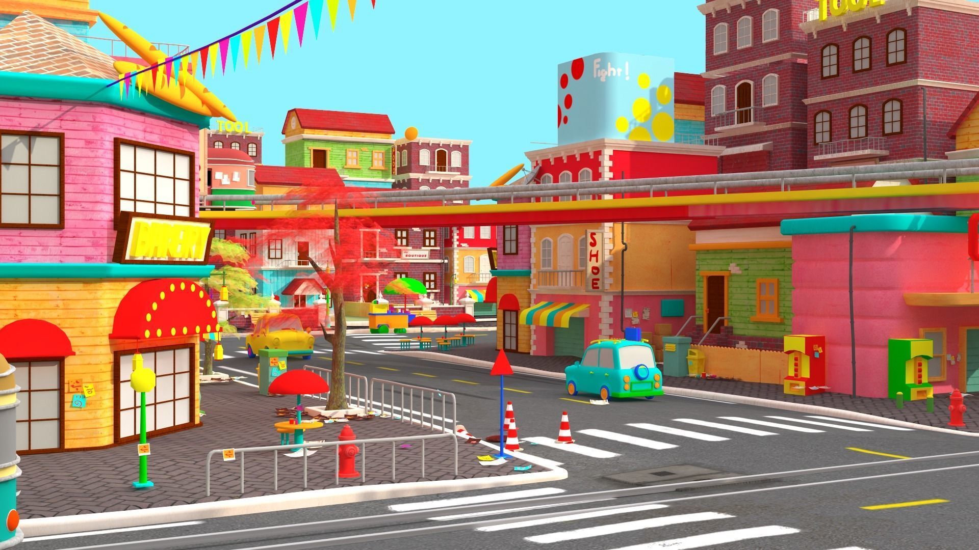 Asset - UE4 - Cartoons - Background - Hight Poly Low-poly 3D model_10