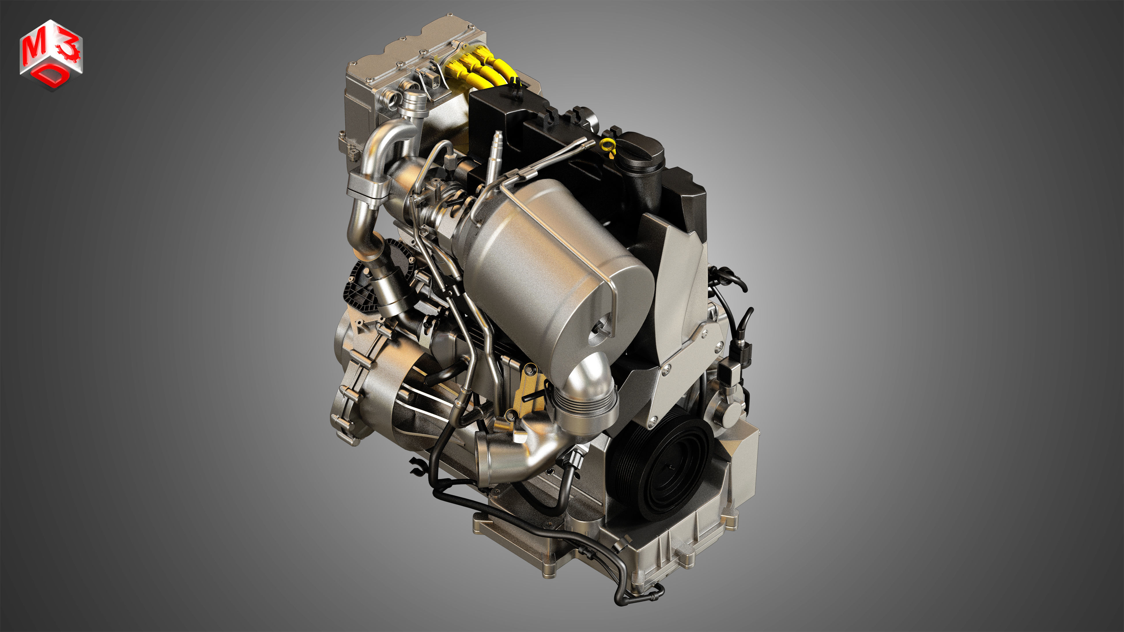 Volkswagen - XL1 Diesel-Electric Hybrid Engine 3D model_7