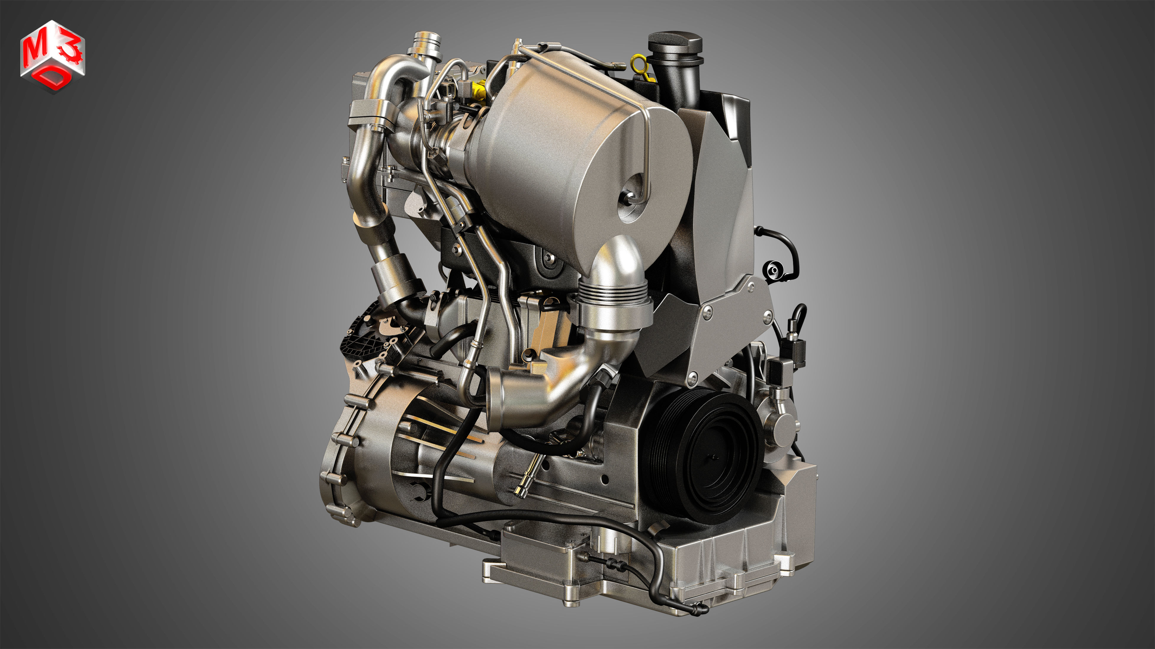 Volkswagen - XL1 Diesel-Electric Hybrid Engine 3D model_3
