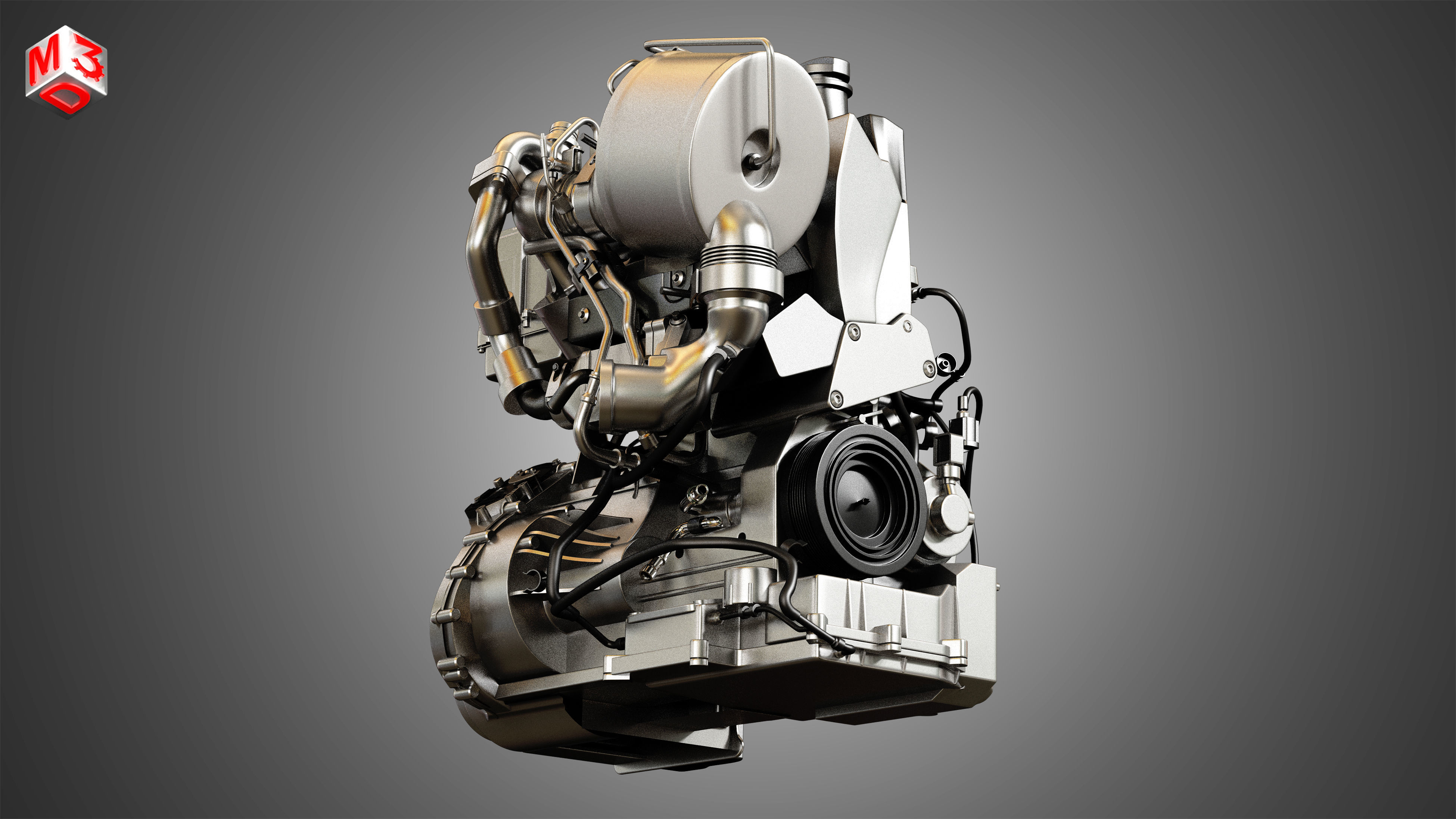 Volkswagen - XL1 Diesel-Electric Hybrid Engine 3D model_11