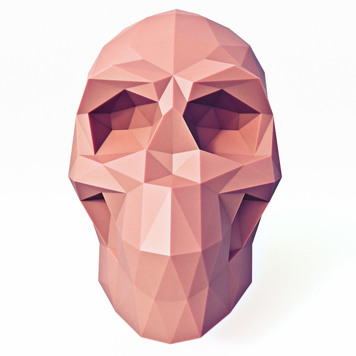 Low Poly Skull 2 Low-poly 3D model_1