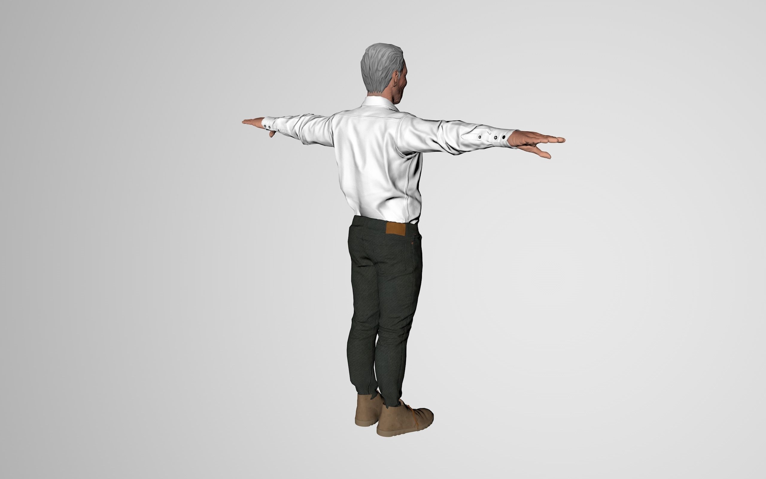 Rigged Male Model George 3D model_2