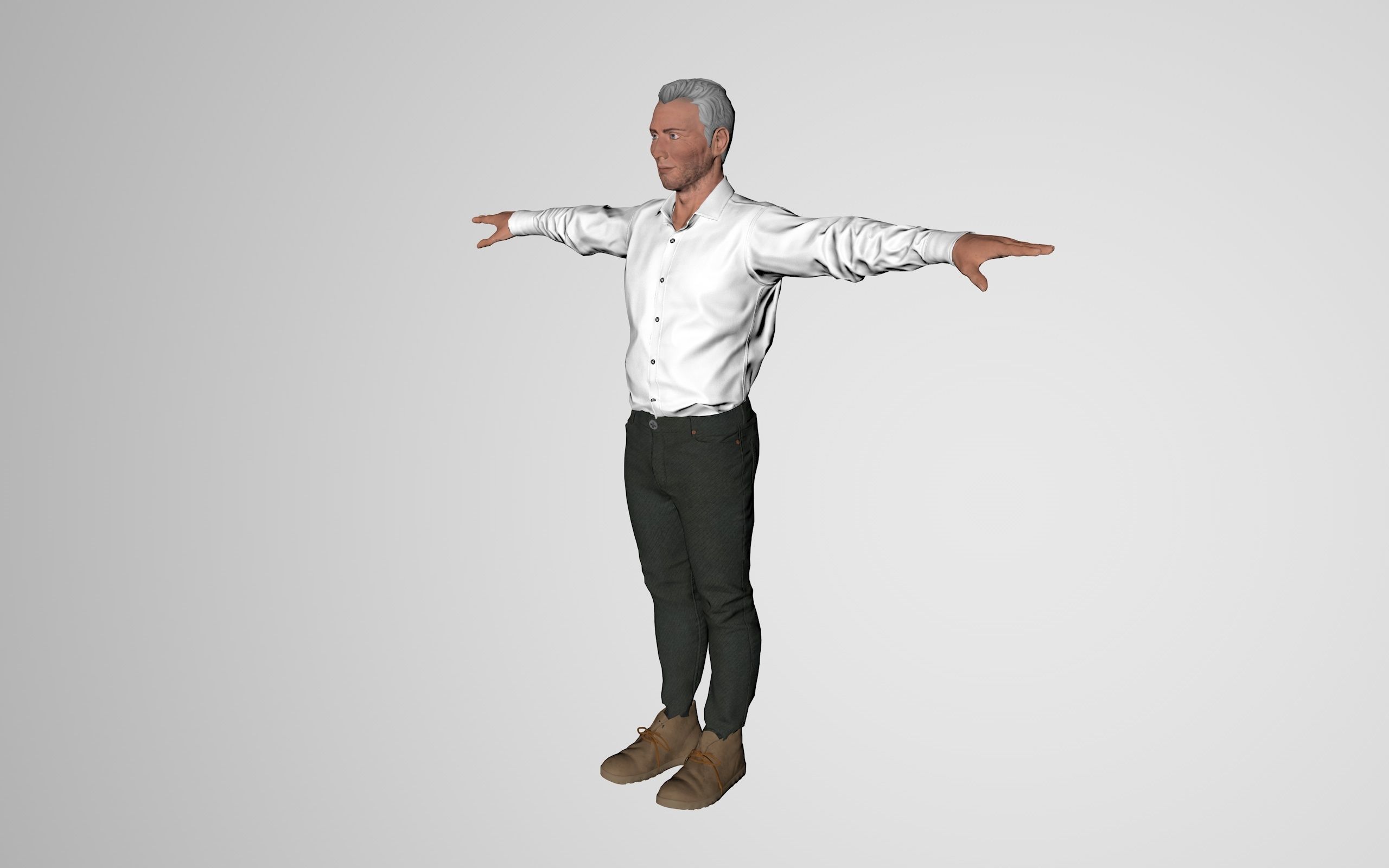 Rigged Male Model George 3D model_1