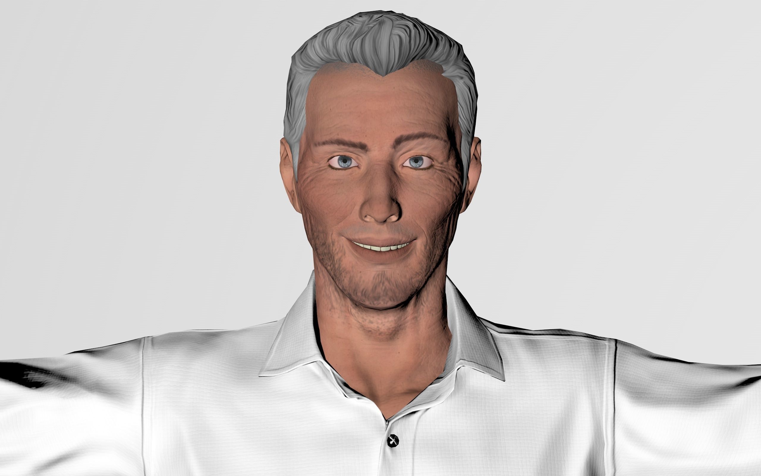 Rigged Male Model George 3D model_4