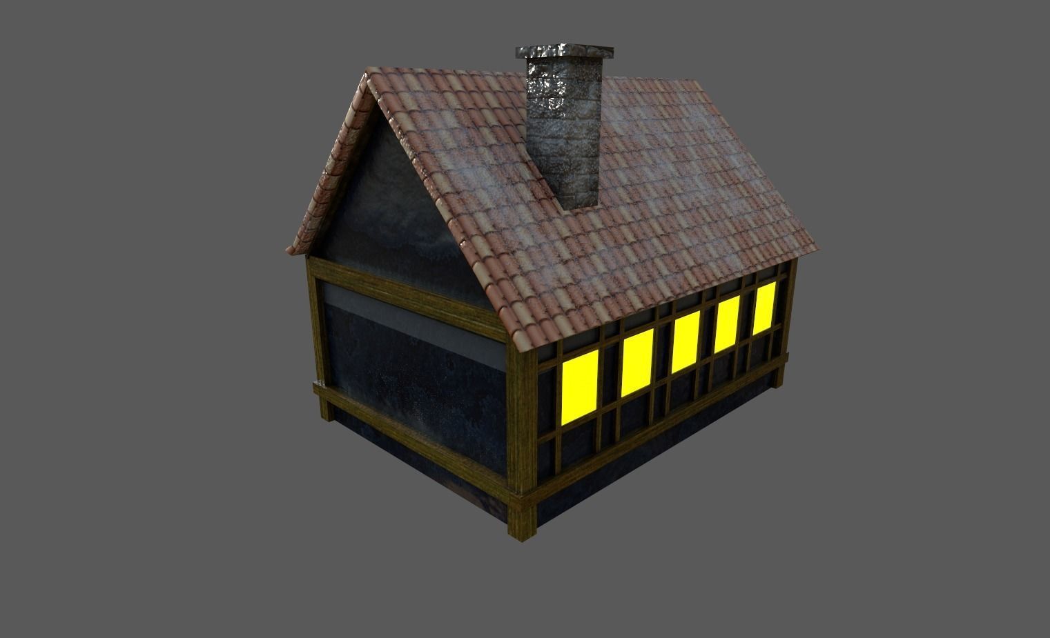 House Low-poly 3D model_2