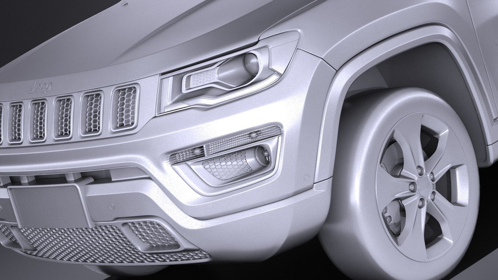 Jeep Compass Longitude 2017 3D model_9