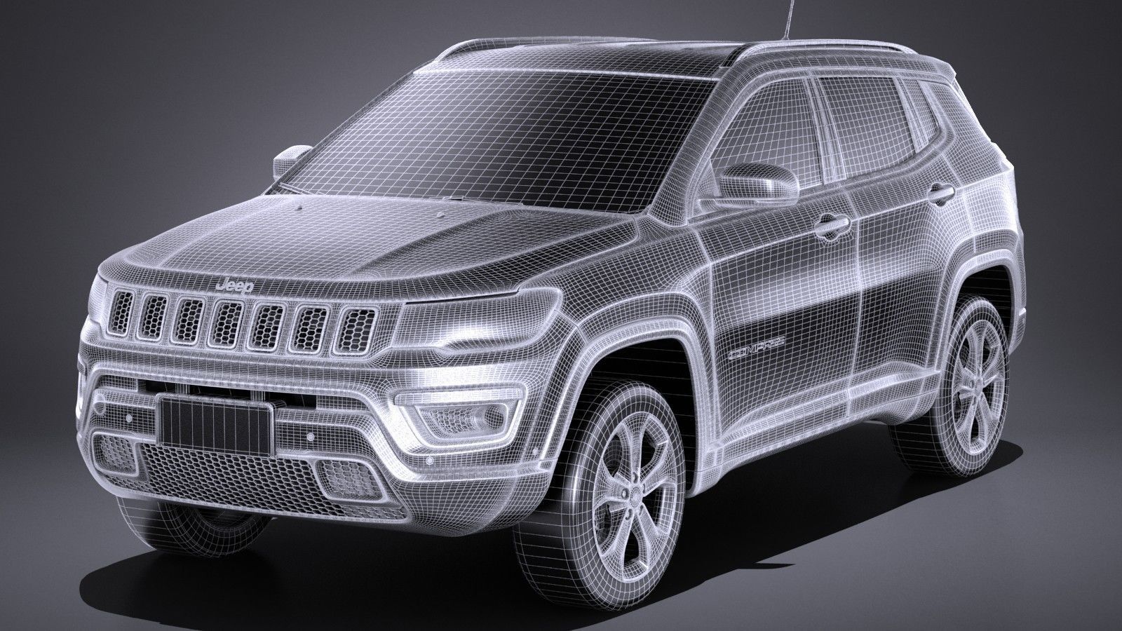 Jeep Compass Longitude 2017 3D model_12