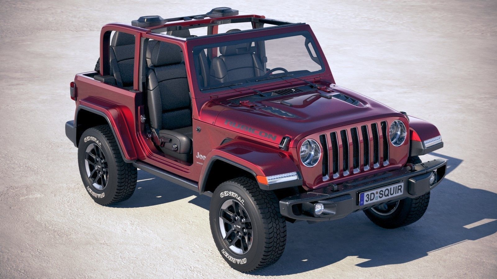 Jeep Wrangler Rubicon 2018 3D model_11