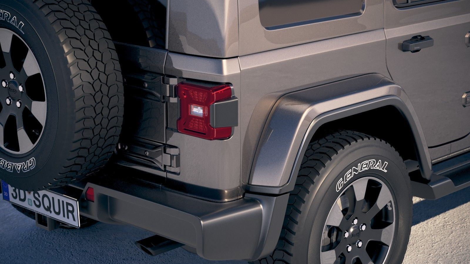 Jeep Wrangler Unlimited Sahara 2018 3D model_3