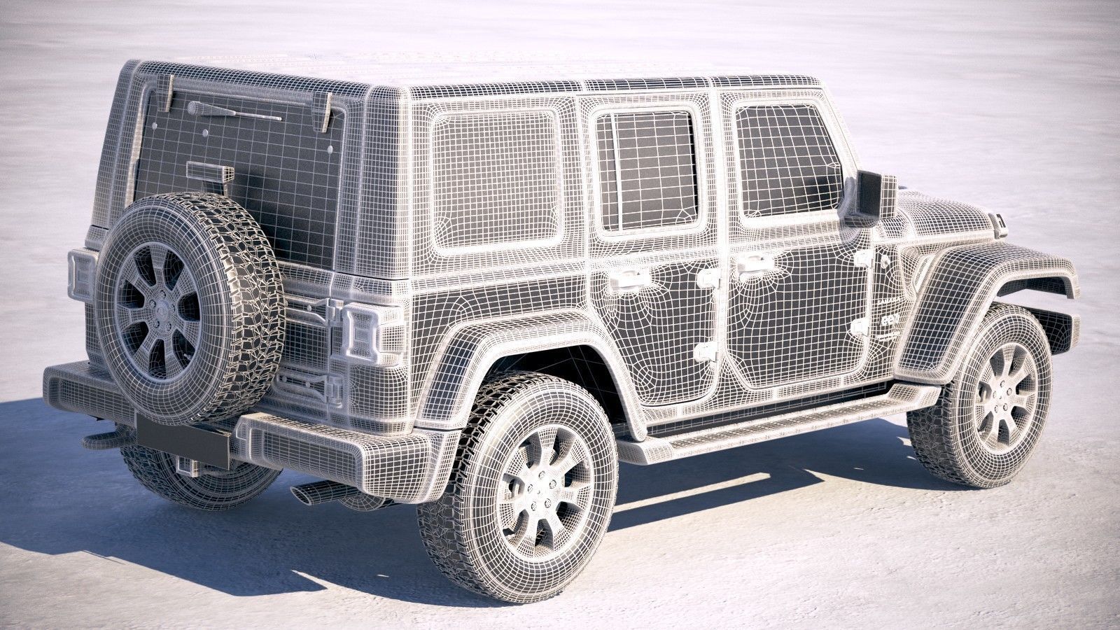 Jeep Wrangler Unlimited Sahara 2018 3D model_22