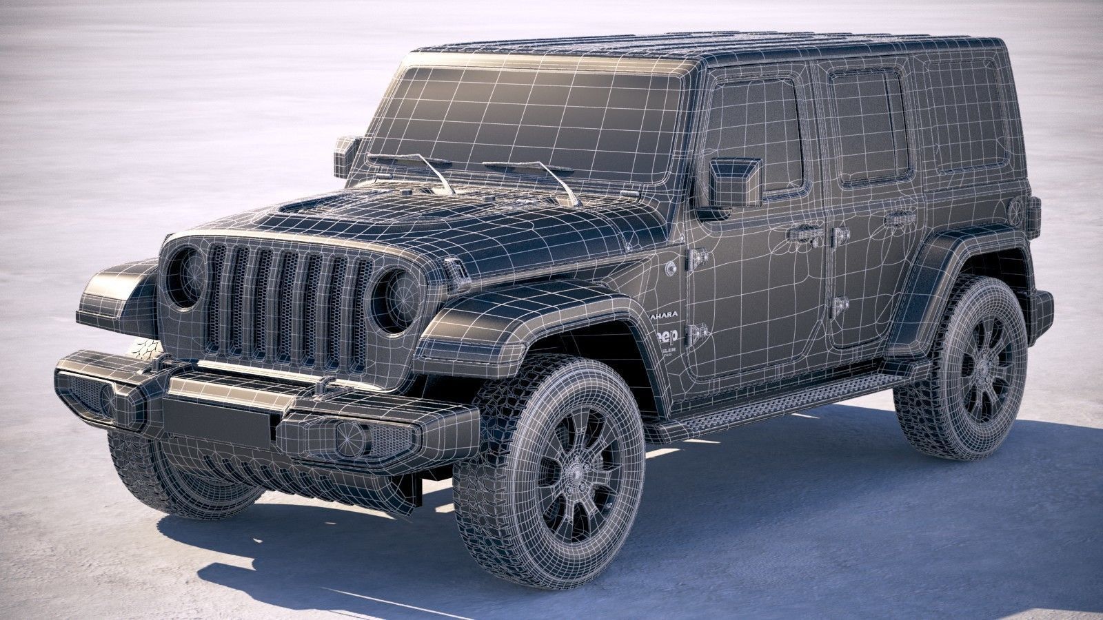 Jeep Wrangler Unlimited Sahara 2018 3D model_23