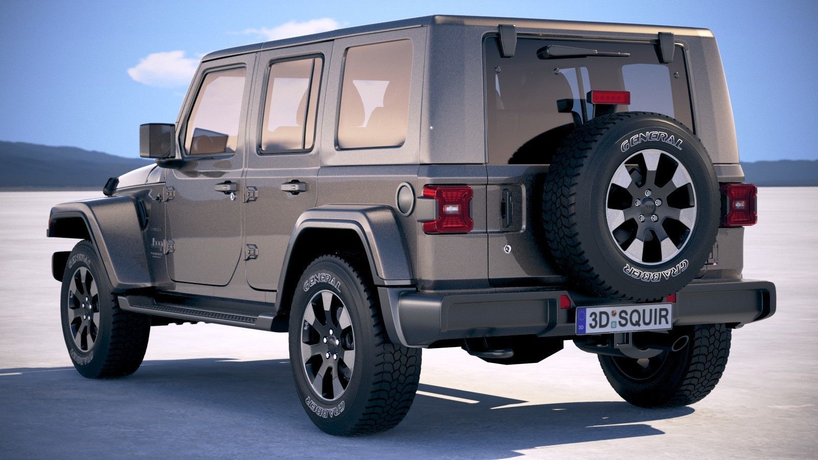 Jeep Wrangler Unlimited Sahara 2018 3D model_13