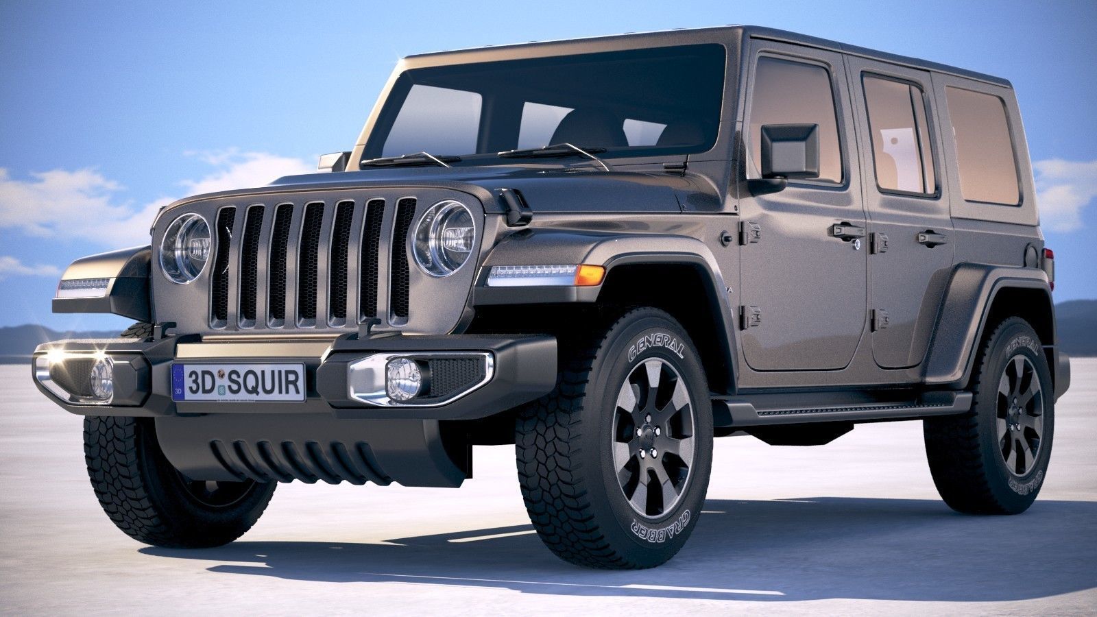 Jeep Wrangler Unlimited Sahara 2018 3D model_12