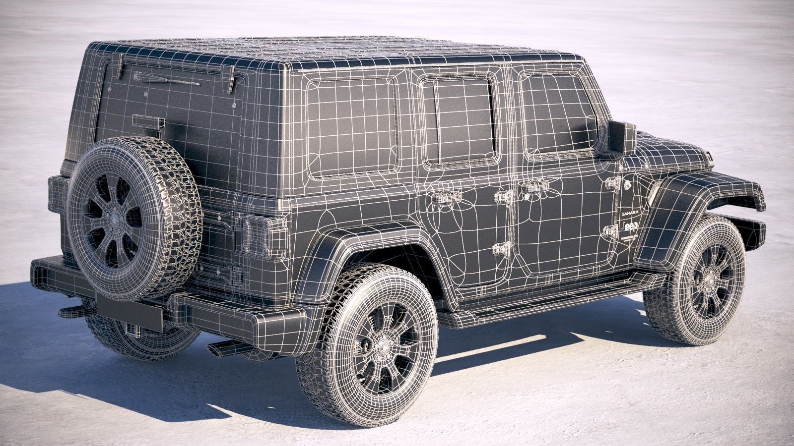 Jeep Wrangler Unlimited Sahara 2018 3D model_24