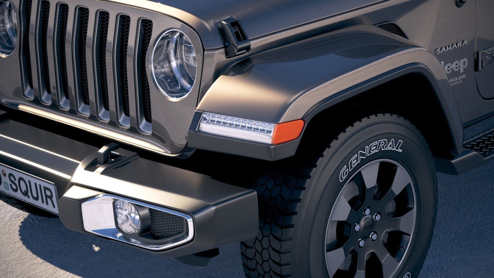 Jeep Wrangler Unlimited Sahara 2018 3D model_2