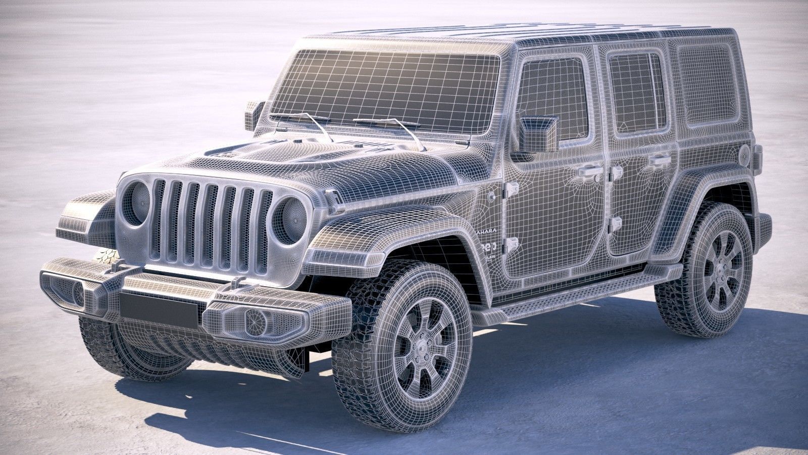 Jeep Wrangler Unlimited Sahara 2018 3D model_21