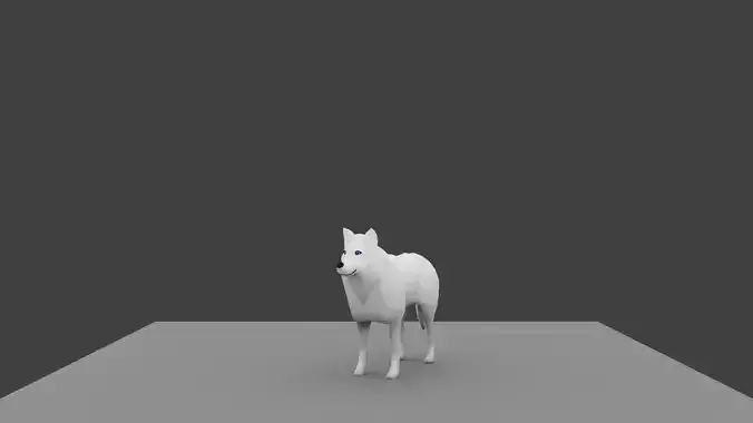 wolf made in blender