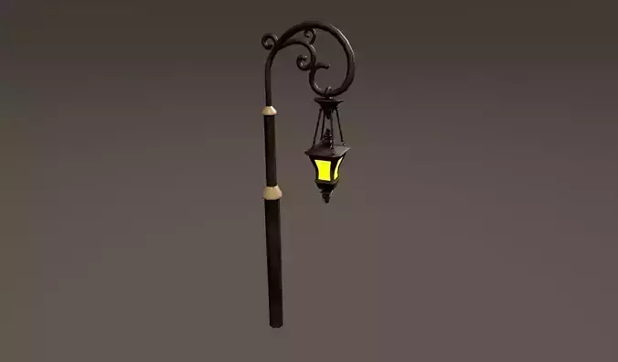 Lamp Post Low-poly 3D model