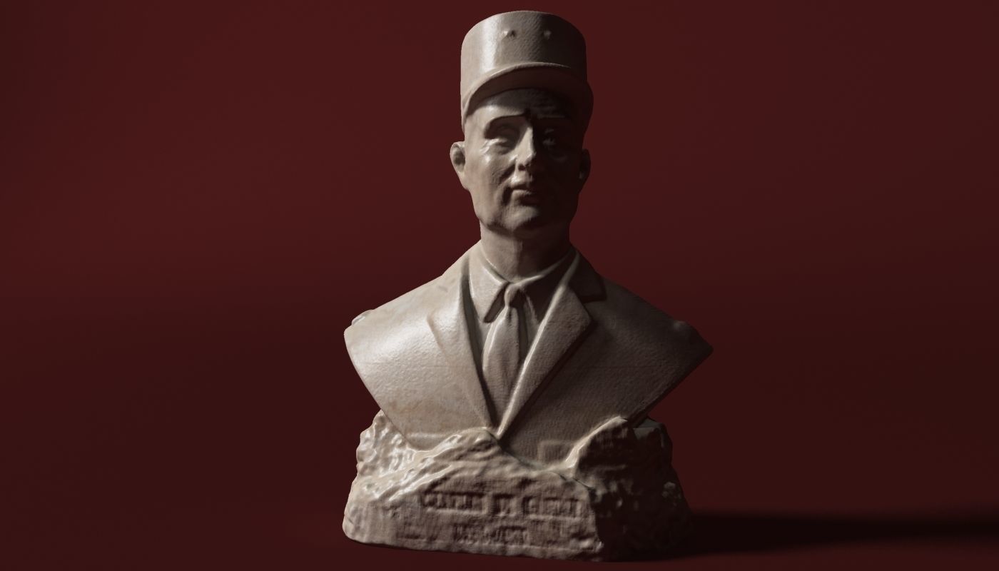 De Gaulle Bust 3D model_2