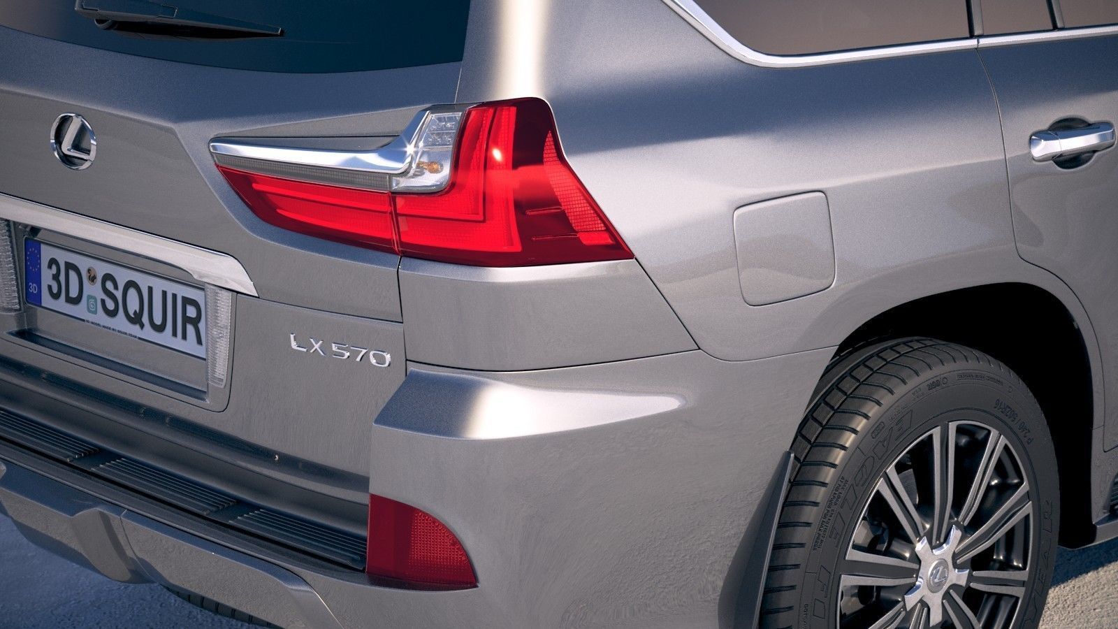 Lexus LX 570 2017 3D model_3