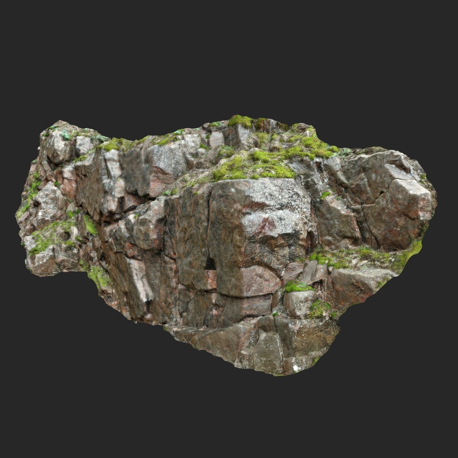 Cliff face 3d scanned N 3D model_7