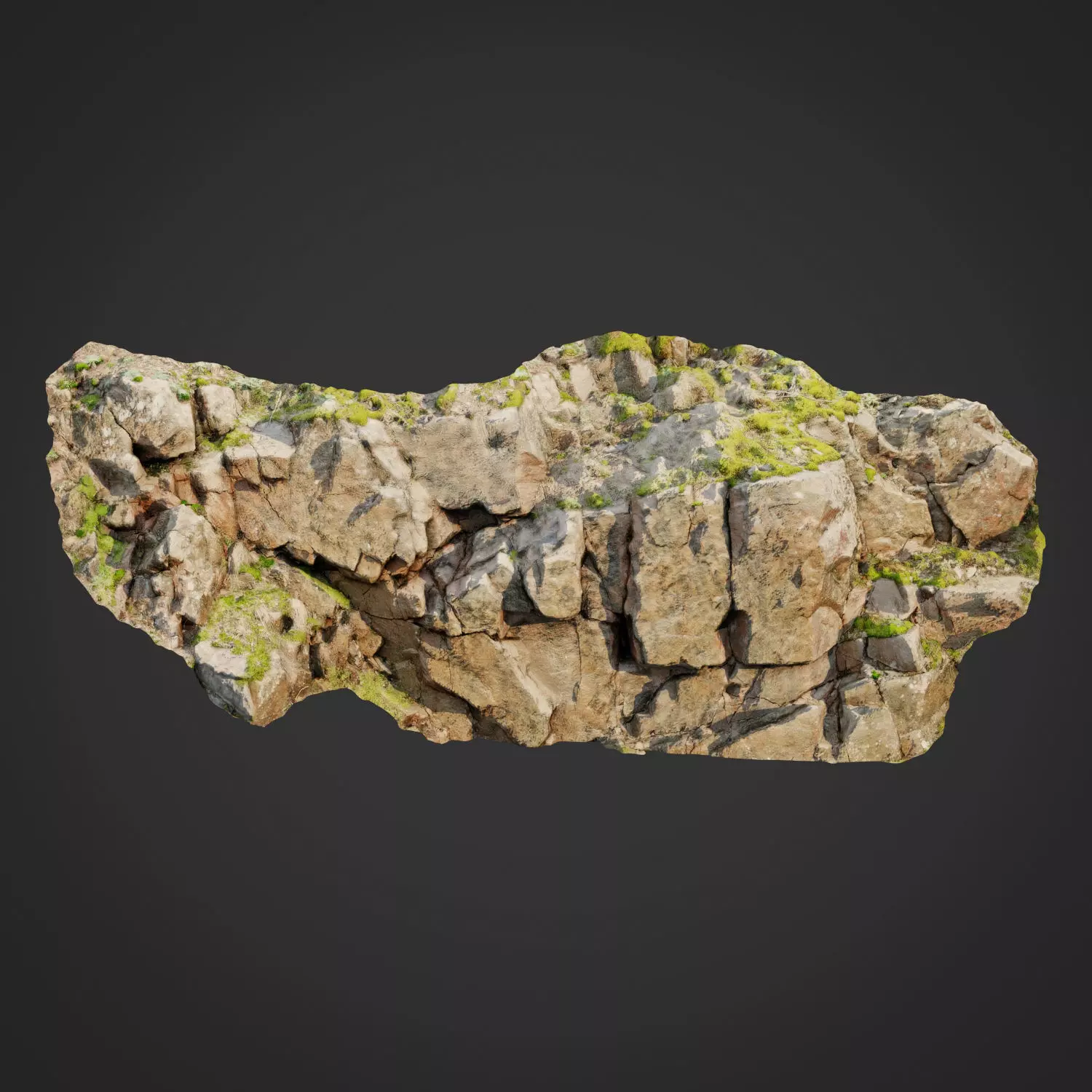 Cliff face 3d scanned N 3D model_0