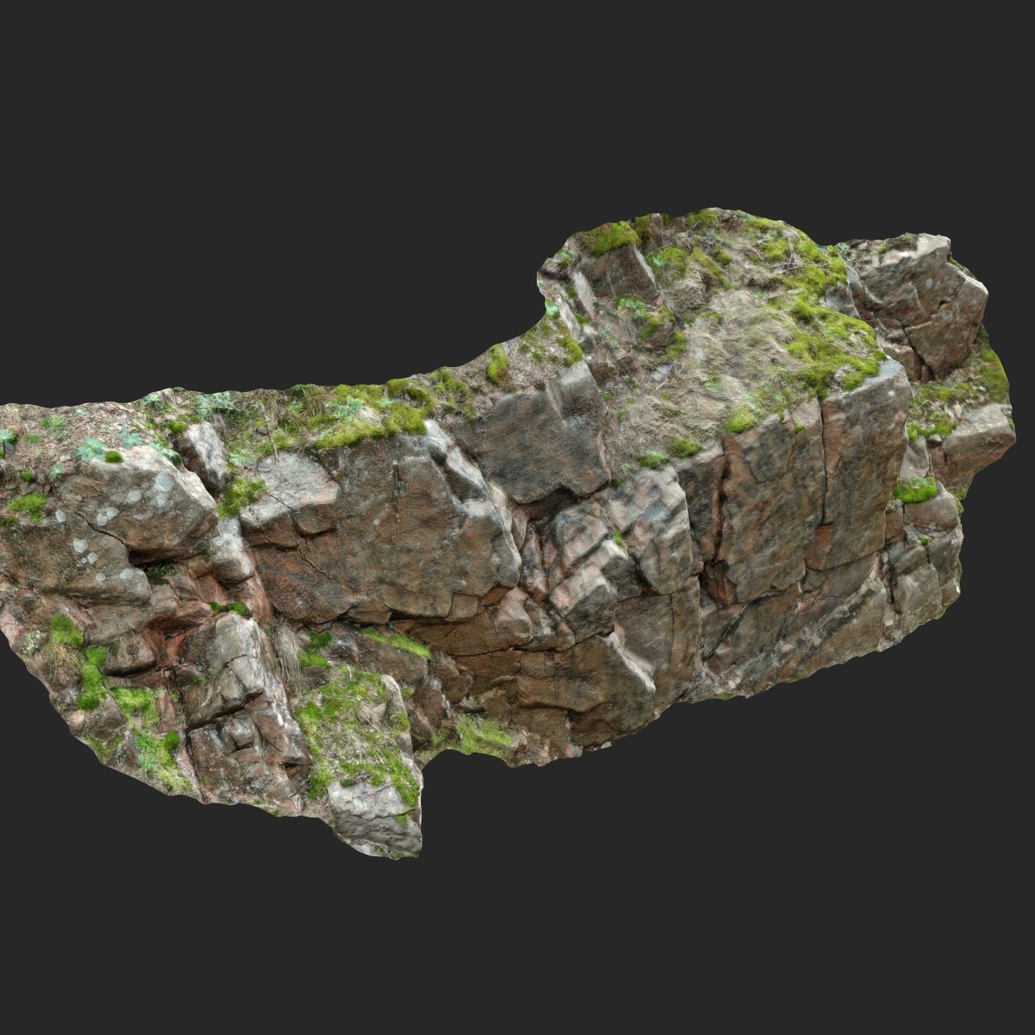 Cliff face 3d scanned N 3D model_3