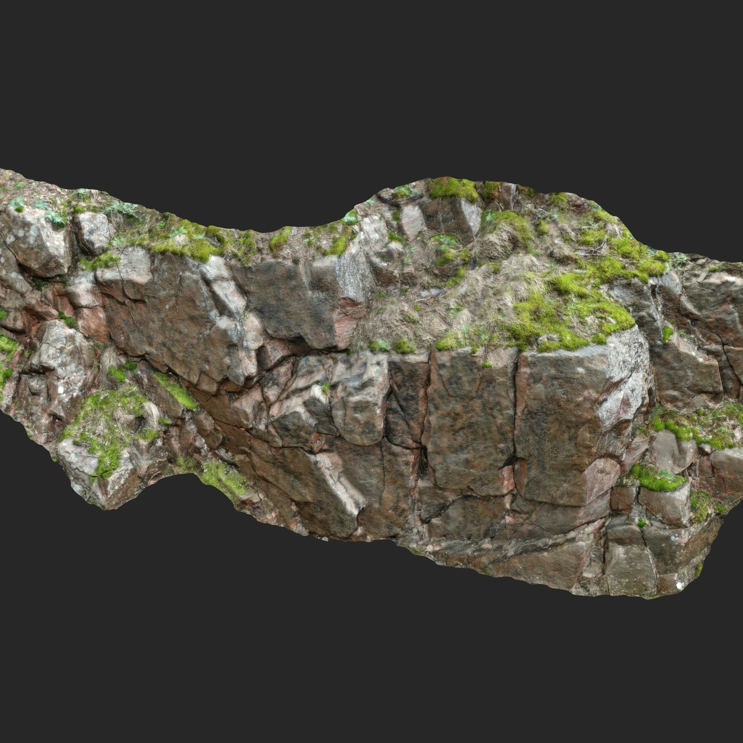 Cliff face 3d scanned N 3D model_5